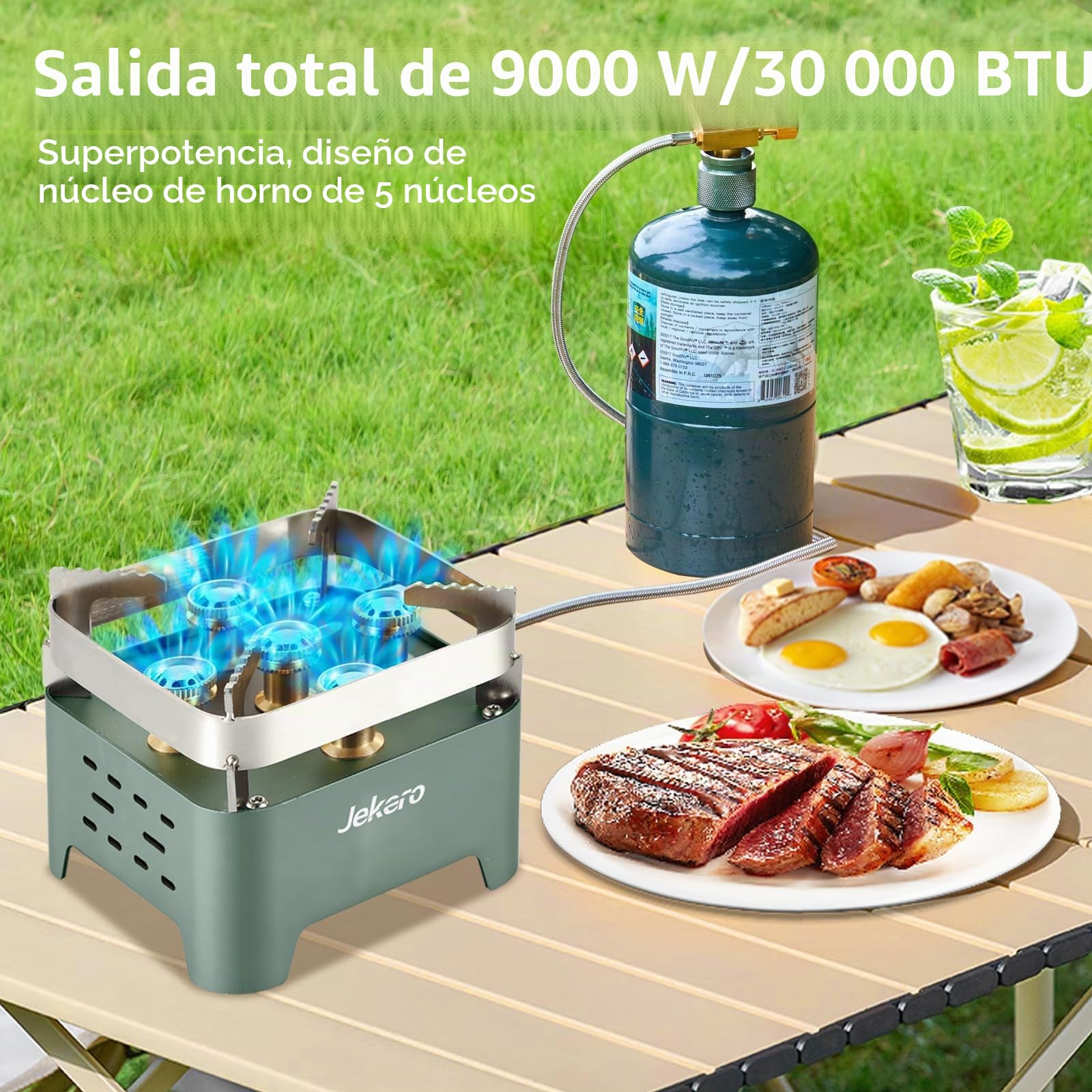 9000w Hornillo de Camping Portátil Hornillo acampada De Gas