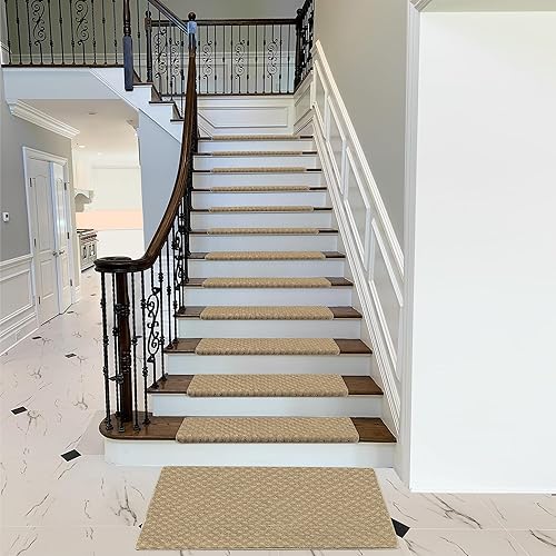 Miniatura 2 de PURE ERA Bullnose - Juego de peldaños para escaleras sin cinta, antideslizantes, protectores de escaleras para interiores, alfombras aptas para