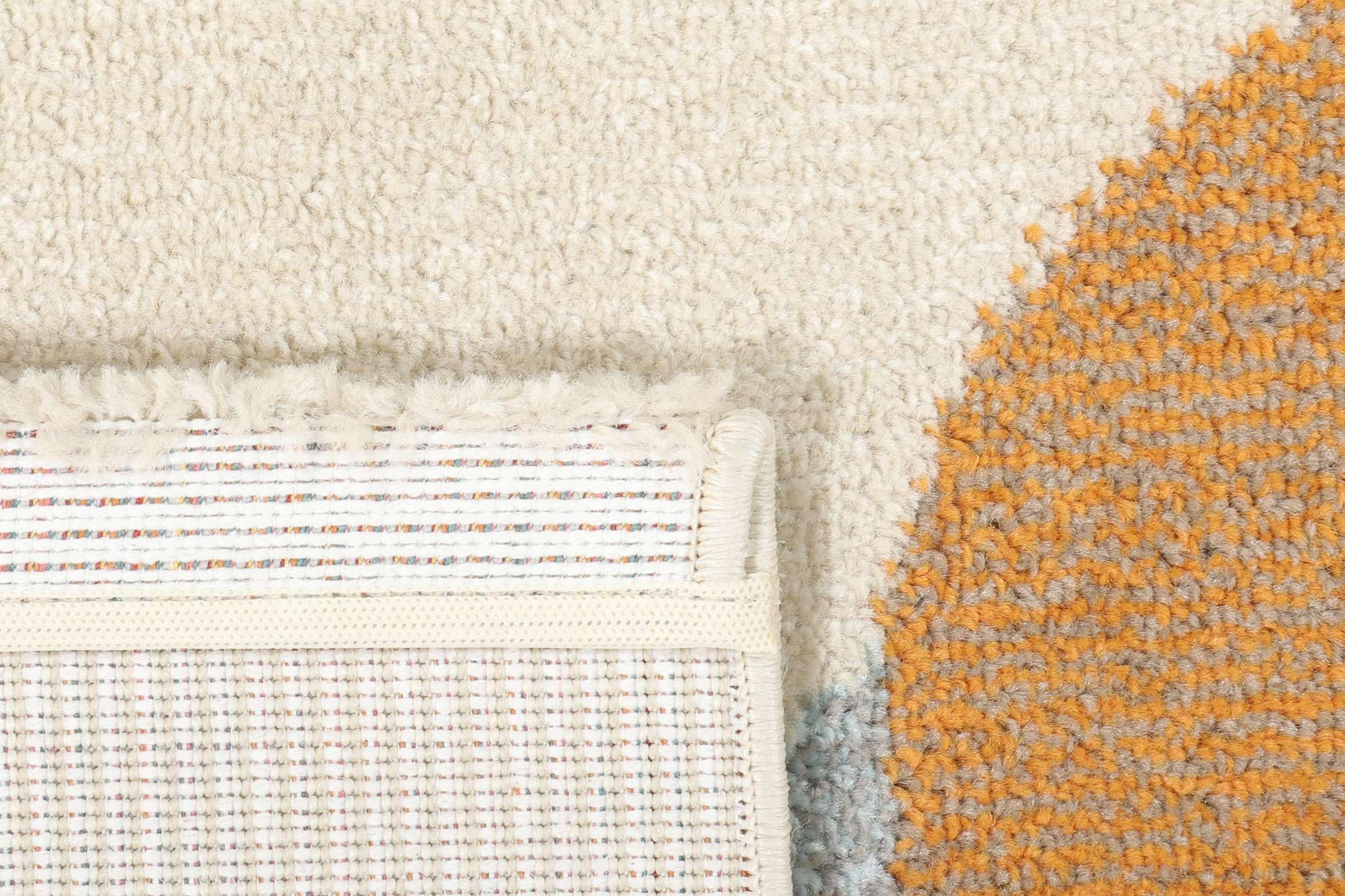 RugVista Fugl og fisk Tappeto, 140 x 200 cm, Beige/Multi | Moderni, I nostri designers, Rettangolare, Pelo medio, Lavabile solo a secco, Oeko-Tex 100, Soggiorno, Sala da pranzo