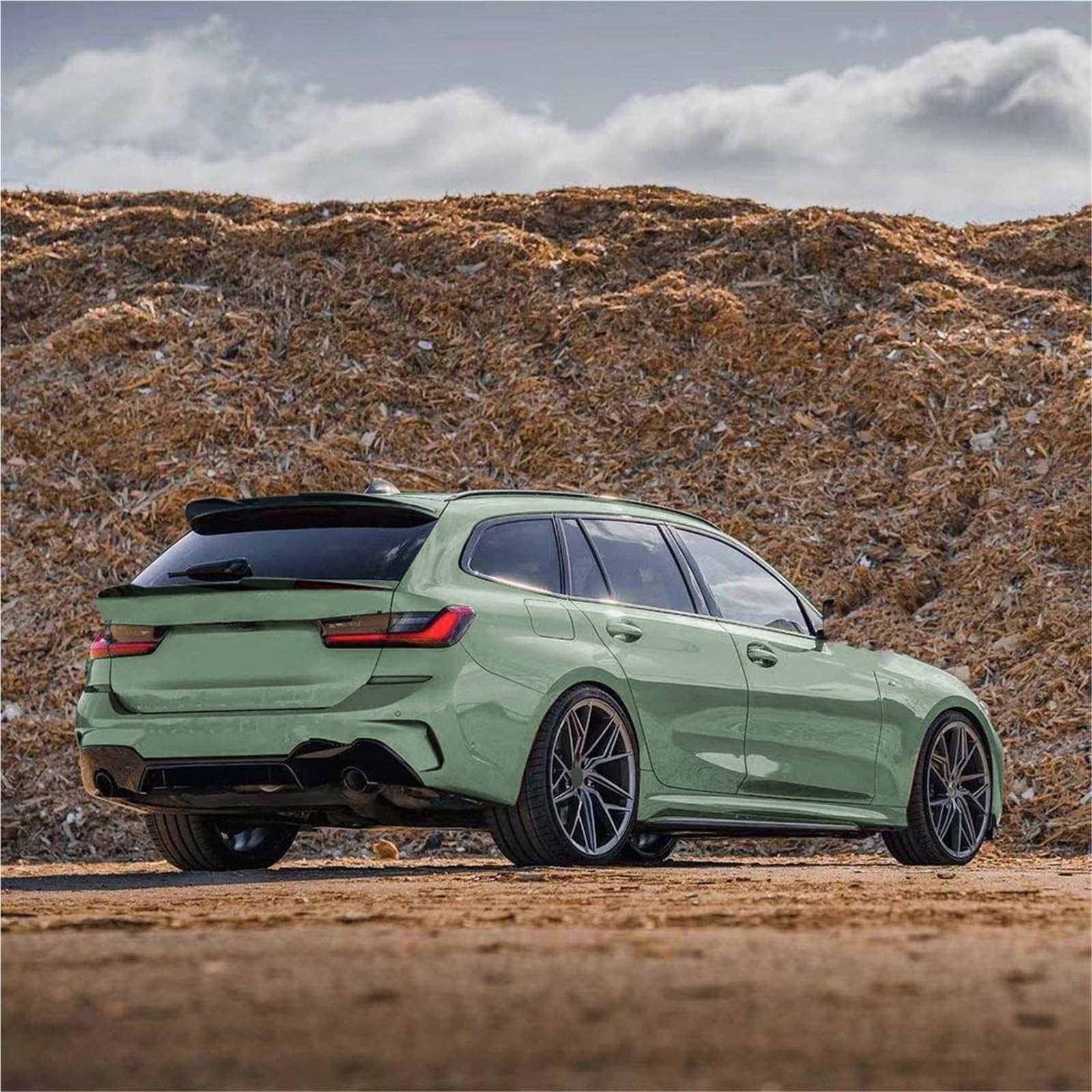 Alerón Trasero Compatible con BMW Serie 3 G21 2019-2024 pre-Facelift Touring LCI Compatible con Techo Trasero Labio por Kit de carrocería Negro Brillante AleróN de Labio(Roof Gloss Black)