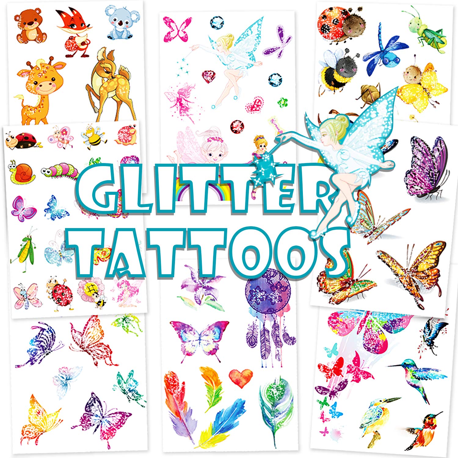 Amazon.com: Konsait 84pcs Glitter Tattoos for Kids, Glitter Flash Scented  Tattoos Animal Jungle Woodland Zoo Temporary Tattoos Art Stickers for  Birthday Party Favors Supplies Kids Party Bag Goodie Filler Rewards : Toys