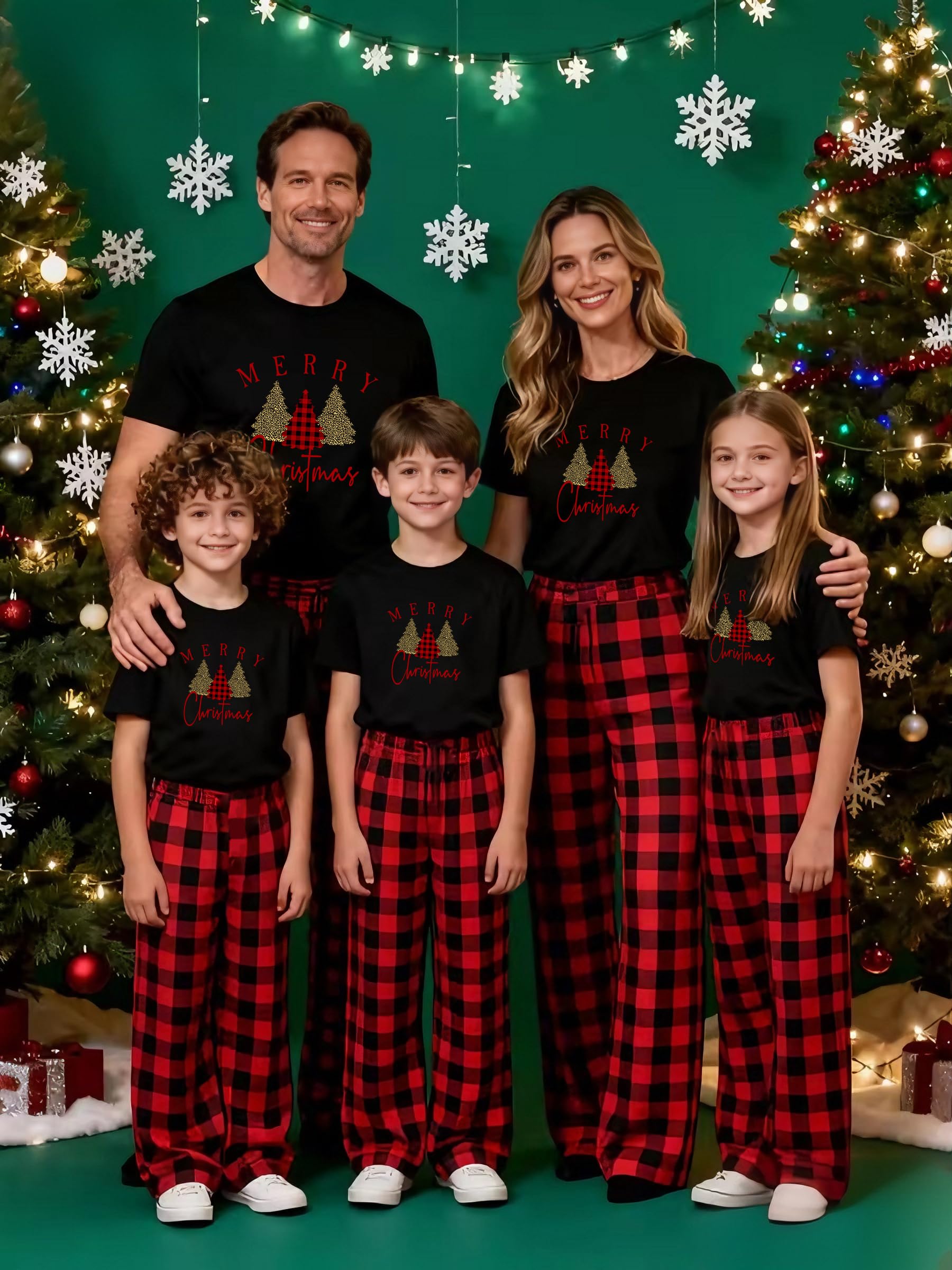 Generic Christmas Pajamas for Family,Family Holiday PJS Matching Sets,Xmas Jammies for Cou...