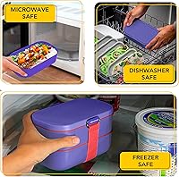 Vista 61 de Lonchera Bento apilable aislada para adultos con palillos reutilizables, lonchera japonesa apta para microondas y a prueba de fugas, para hombres