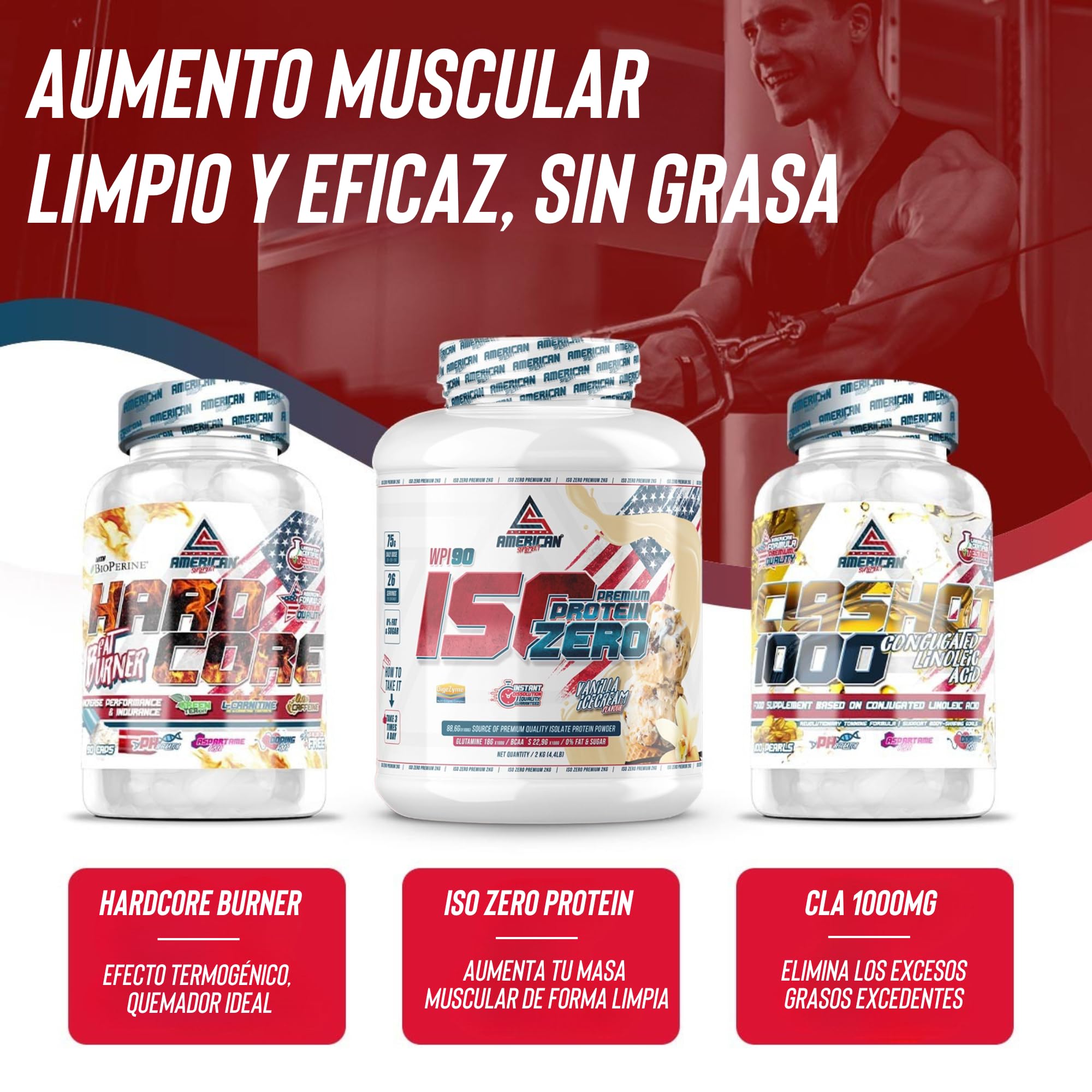 Proteina Isolada Zero 2kg | 0% Azúcares y 0% Grasa | Proteina Whey Isolate | Iso Whey Zero | Proteinas Isolate | Aumenta Músculo Sin Grasa | Bajo en Carbohidratos | Vainilla
