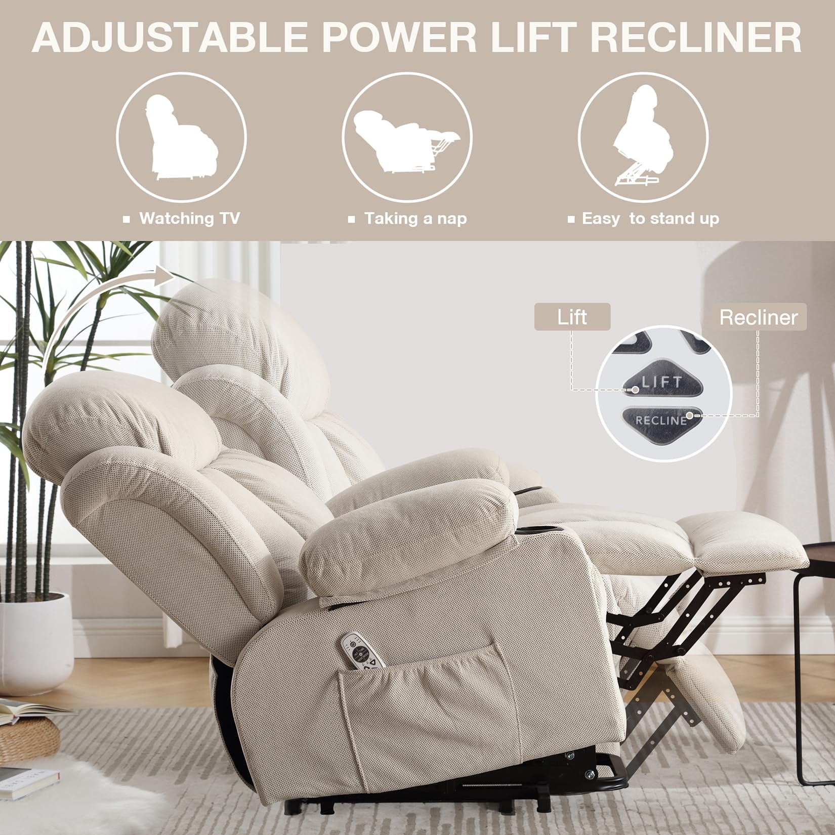 Amazon.com: Electric Power Lift Recliner Chair for Elderly