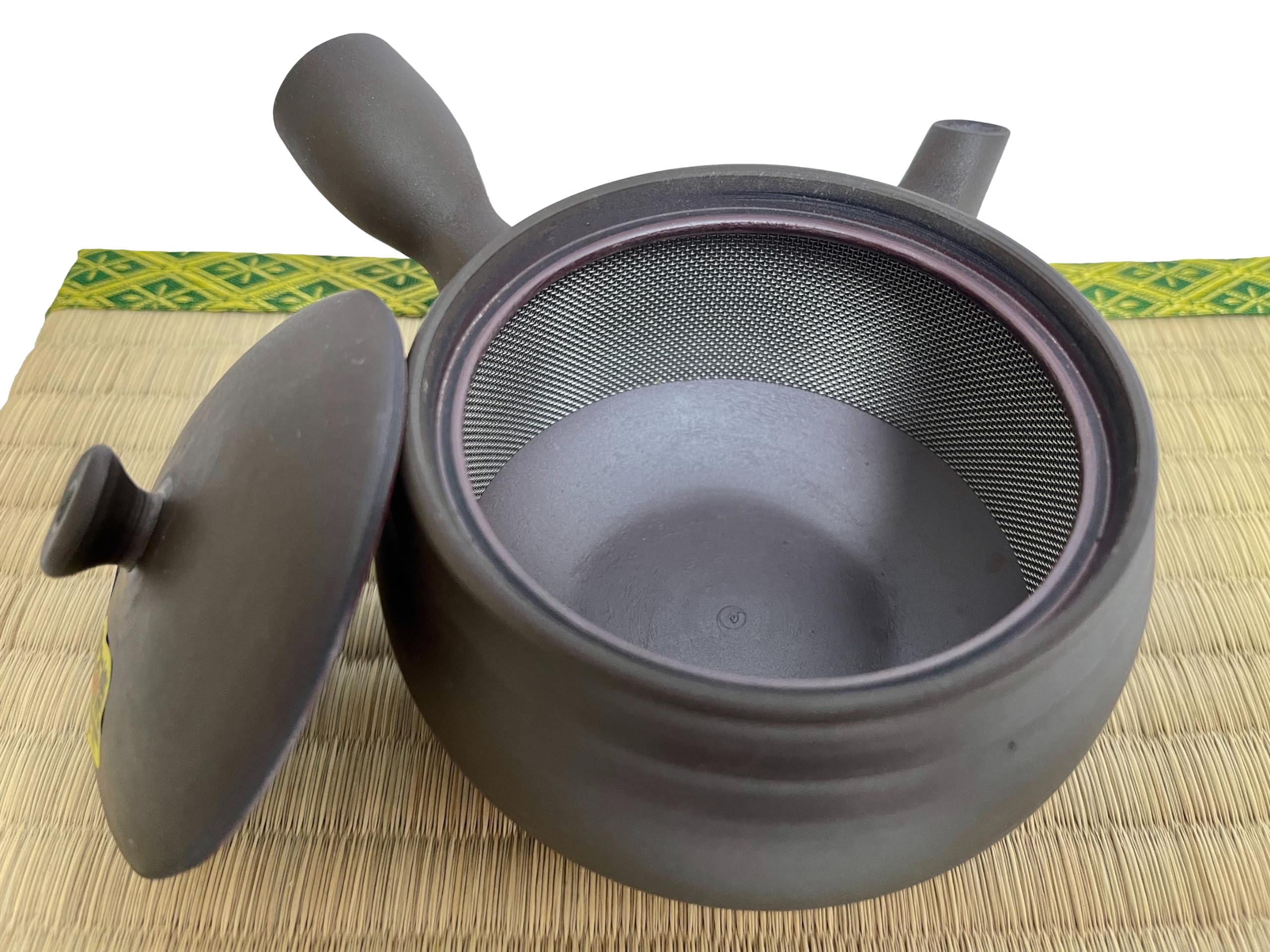 Japanische Teekanne Banko-yaki (ware) kyusu 300 ml schwarzer Ton TR57208 aus Japan