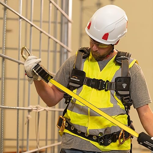 Miniatura 3 de Guardian 10901 Halo Web Autoretráctil Lifeline (SRL) | 11 pies | Incluye mosquetón | Parte superior giratoria | Gancho de acero para barras de