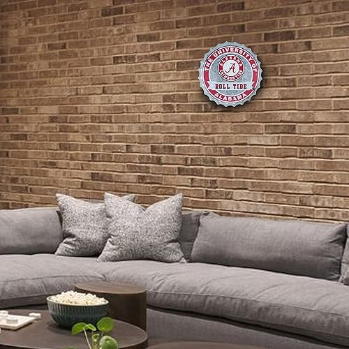 Miniatura 3 de Hanna's Handiworks - Letrero de pared vintage de metal envejecido de 13 pulgadas de University of Alabama NCAA SEC, muestra tu espíritu escolar UA