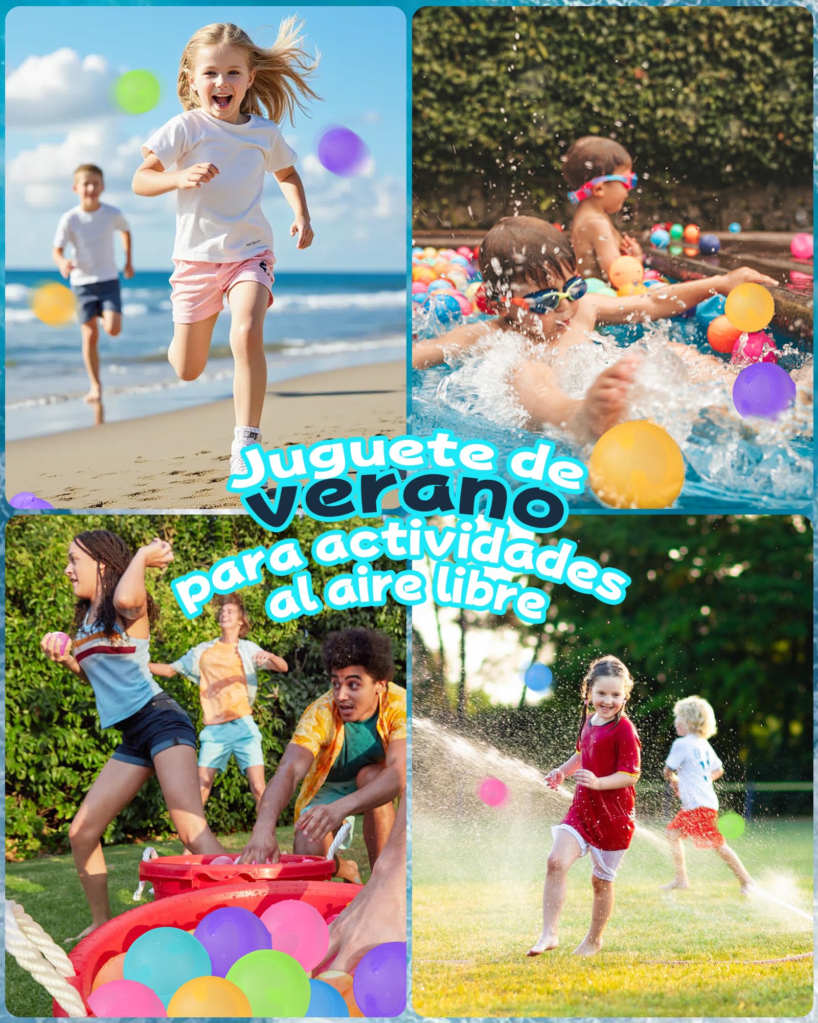 Globos de Agua Reutilizables, 12 Piezas Globo Agua Reutilizable para Cierre Automático y llenado Rápido Deagua, Globos Reutilizables de Agua para Jardines, Piscinas y Fiestas Acuáticas Al Aire Libre