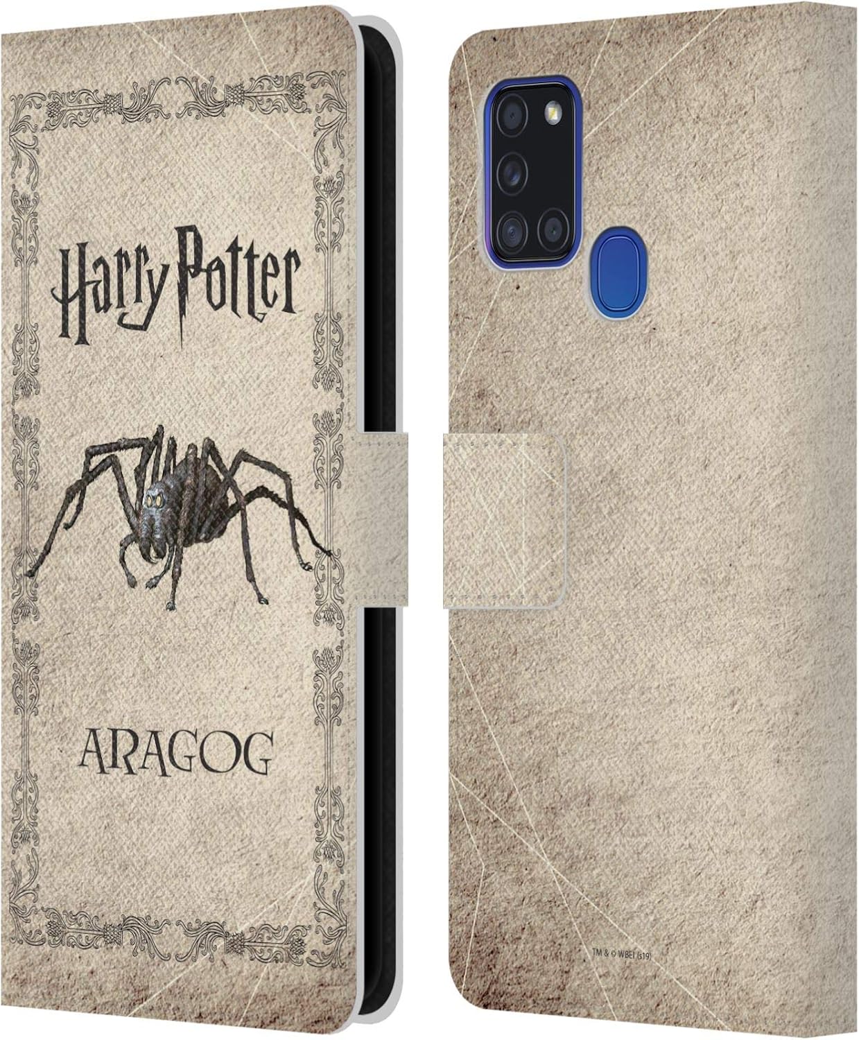 Head Case Designs Officially Licensed Harry Potter Aragog Spider Creature Chamber of Secrets II Leather Wallet Case Compatible with Samsung Galaxy A21s (2020)