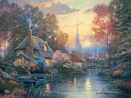 Ceaco - Thomas Kinkade - Rompecabezas de la cabaña de Nanette - Rompecabezas de 1500 piezas