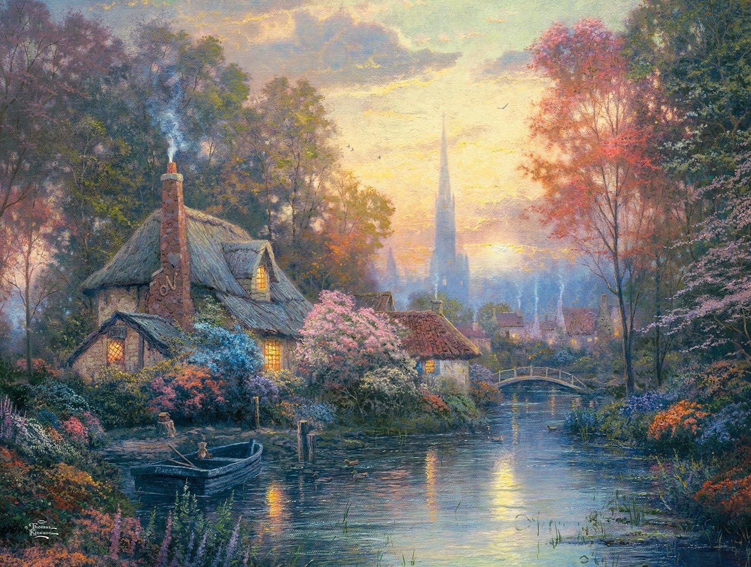 Ceaco - Thomas Kinkade - Nanette's Cottage Puzzle - 1500 Piece Jigsaw Puzzle