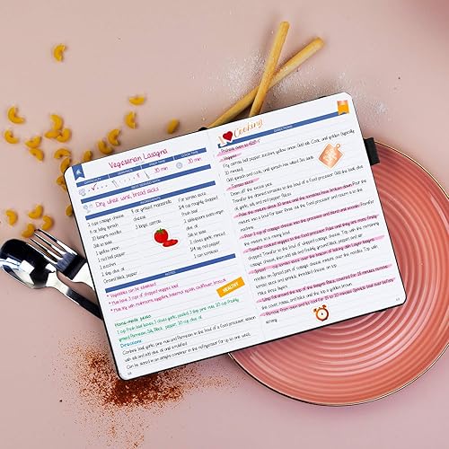 Vista 109 de Clever Fox cuaderno de recetas A5 Gris