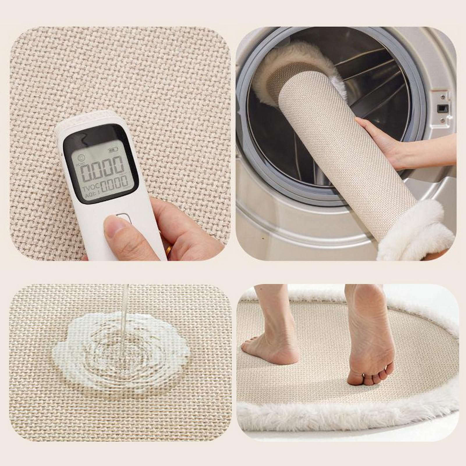 GIBZ Tappetino da Bagno a Semicerchio 50x80cm Tappeto in Tessuto Marrone | per Vasca da Bagno, ad Asciugatura Rapida, Lavabile e Facile da Pulire, con Sottofondo in Gomma Antiscivolo, Morbido