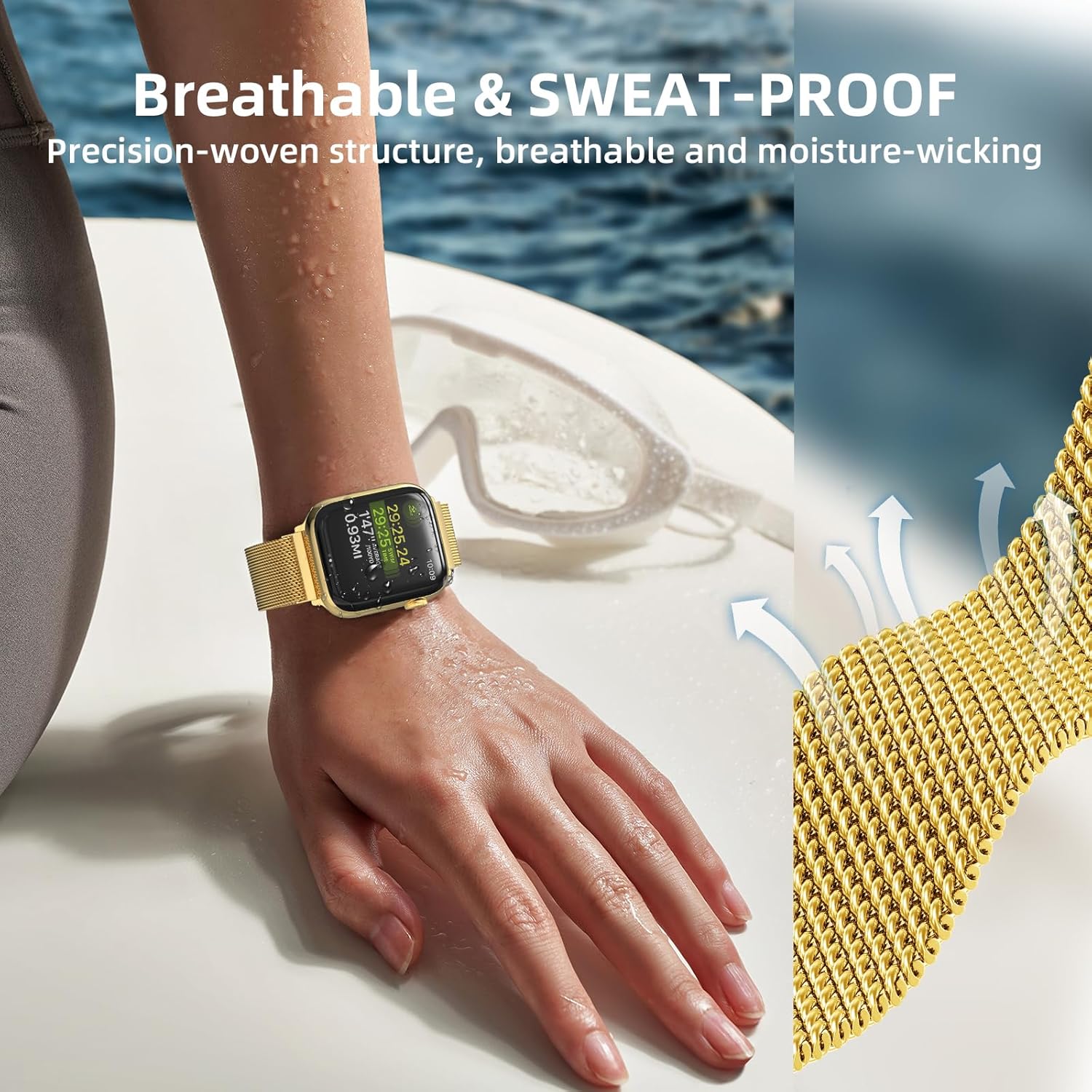 Original Stainless Steel Mesh Loop Compatible with Apple Watch 38mm 40mm 41mm 42mm 44mm 45mm 46mm 49mm Women Men, Magnetic Clasp Replacement for iWatch Bands Series 11 10 9 8 7 6 5 4 Ultra SE 3 2 1 - Image 5