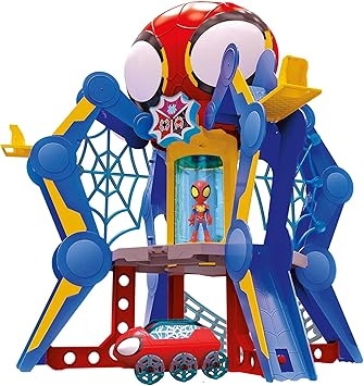Spidey and His Amazing Friends Web-Spinners Web-Quarters, Kids Playset with Action Figure, Vehicle, and Accessories, Marvel Super Hero Toys, Ages 3 and Up