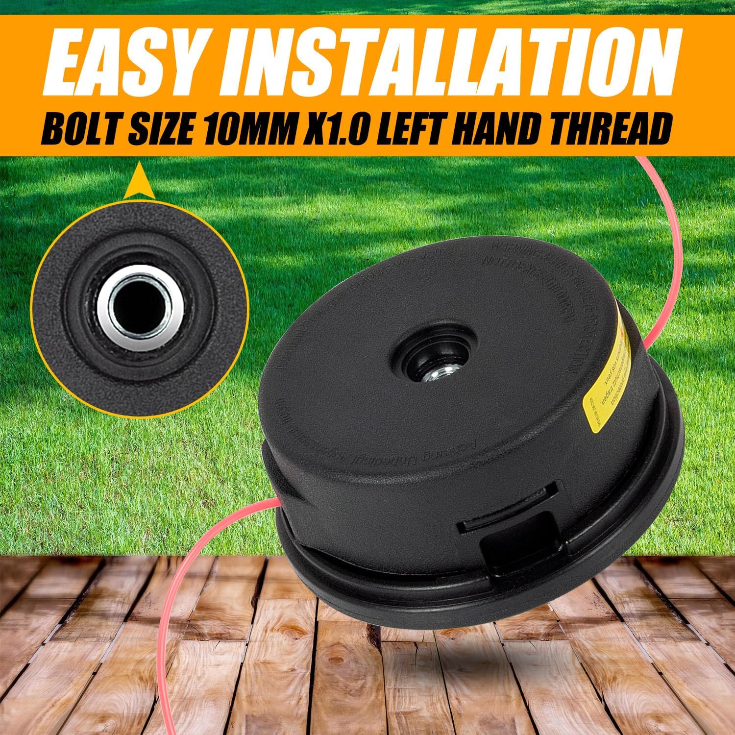 RANSOTO AutoCut 25-2 Trimmer Head Replacement for Stihl Weed Eater FS44 FS55 FS80 FS90 FS110 FS130 FS250 String Trimmers, Replaces OEM 4002 710 2108, Professional Grade