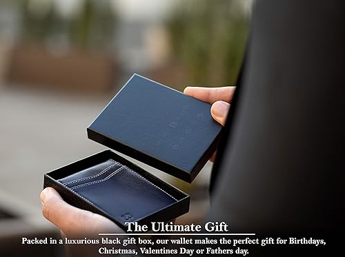 Miniatura 6 de SERMAN BRANDS Money Clip Wallet - Mens Wallets slim Front Pocket RFID Blocking Card Holder Minimalist Mini Bifold