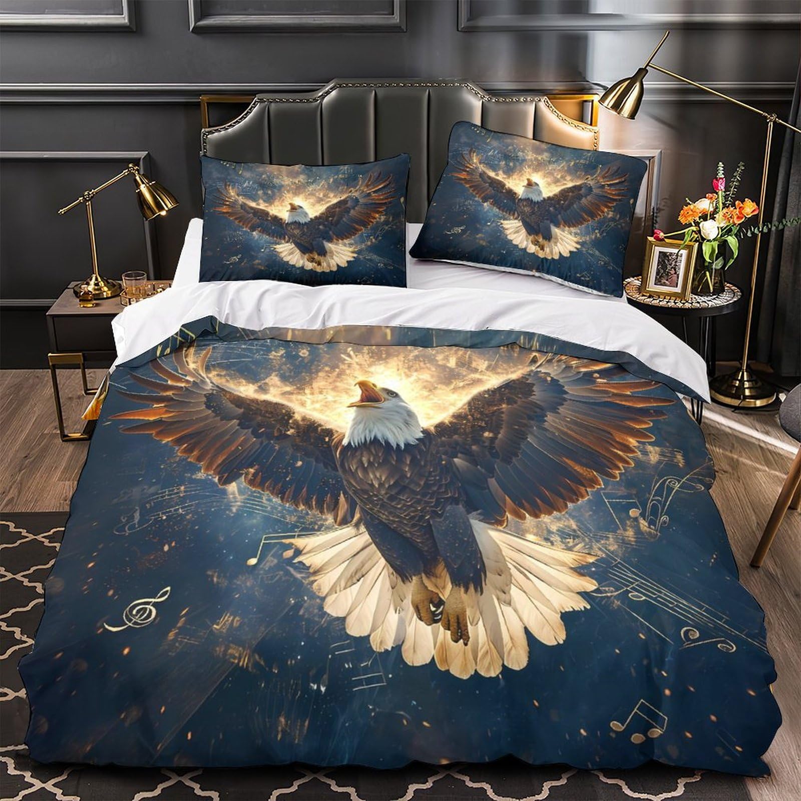 Housse de Couette Aigle sauvage pour lit double 200x200cm pour couple