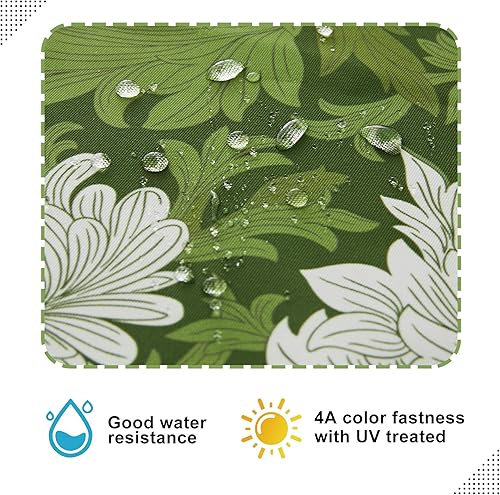 Miniatura 5 de ARTPLAN Juego de fundas de cojín para silla de patio (solo funda sin relleno), juego de fundas de cojín para patio al aire libre con lazo, color