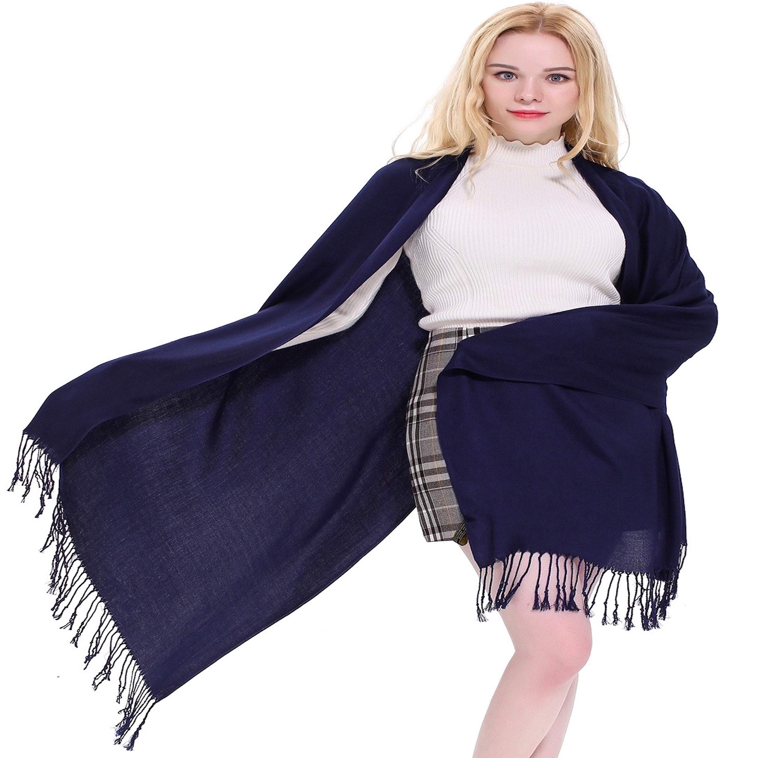 CJ ApparelCJ Apparel Solid Color Design Shawl Scarf Wrap Stole Throw Head Wrap Face Cover Pashmina NEW