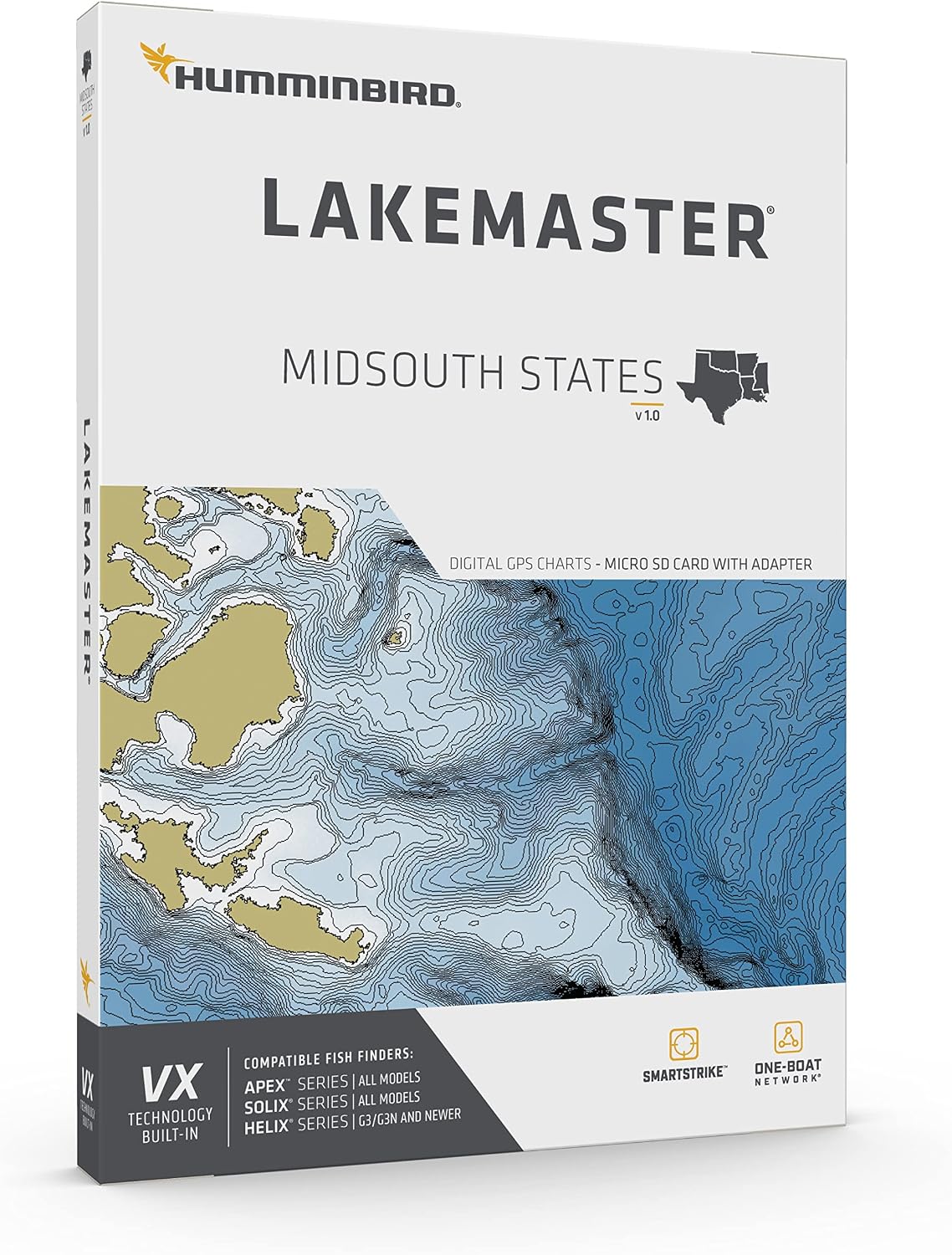 Humminbird LakeMaster Map SD Card for Fish Finders