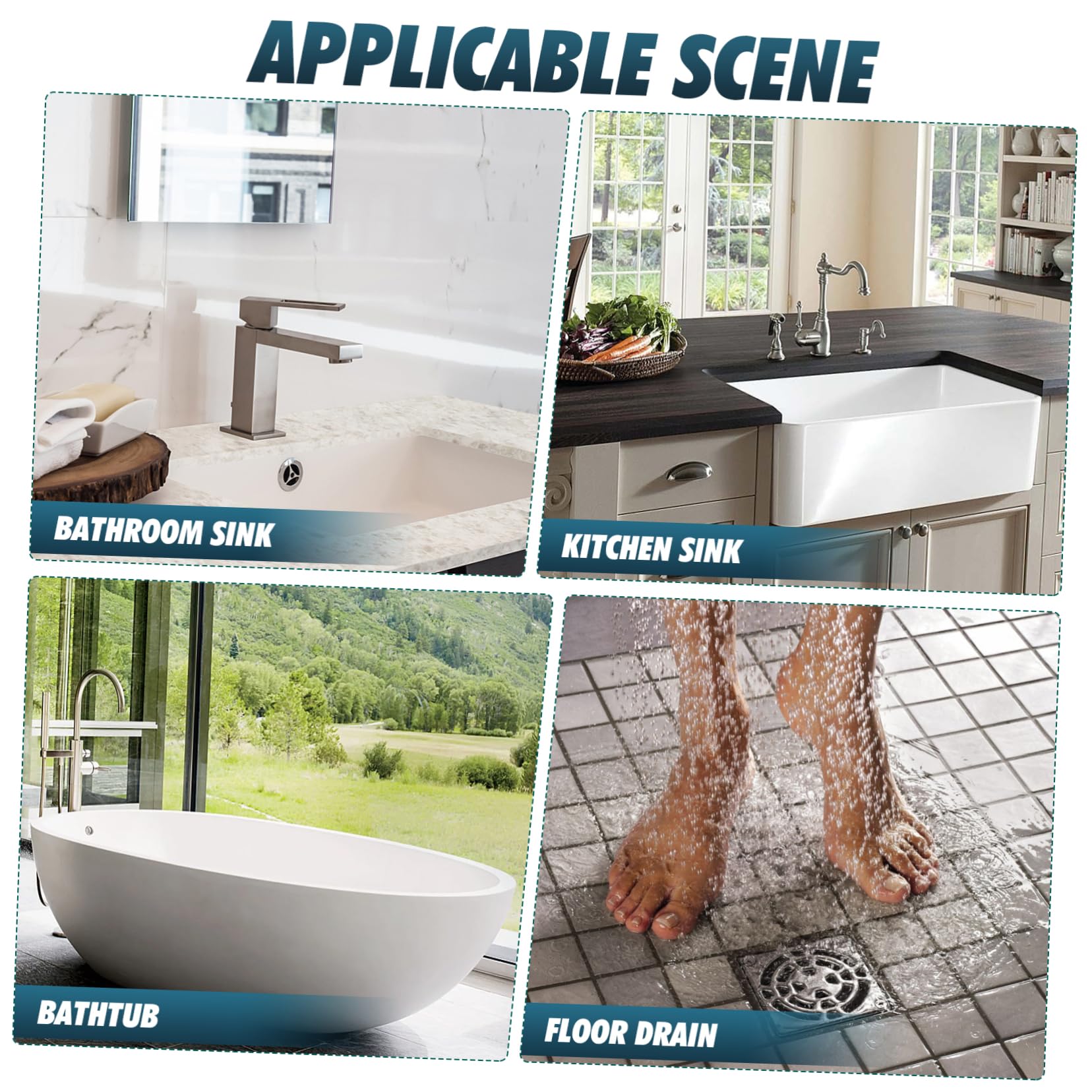SHOWERORO Tapón De Desagüe De Lavabo Filtro De Acero Inoxidable y Núcleo De Latón Tapón De Fregadero Anti-Olor y Anti-obstrucción Diseño Práctico para Baño y Cocina