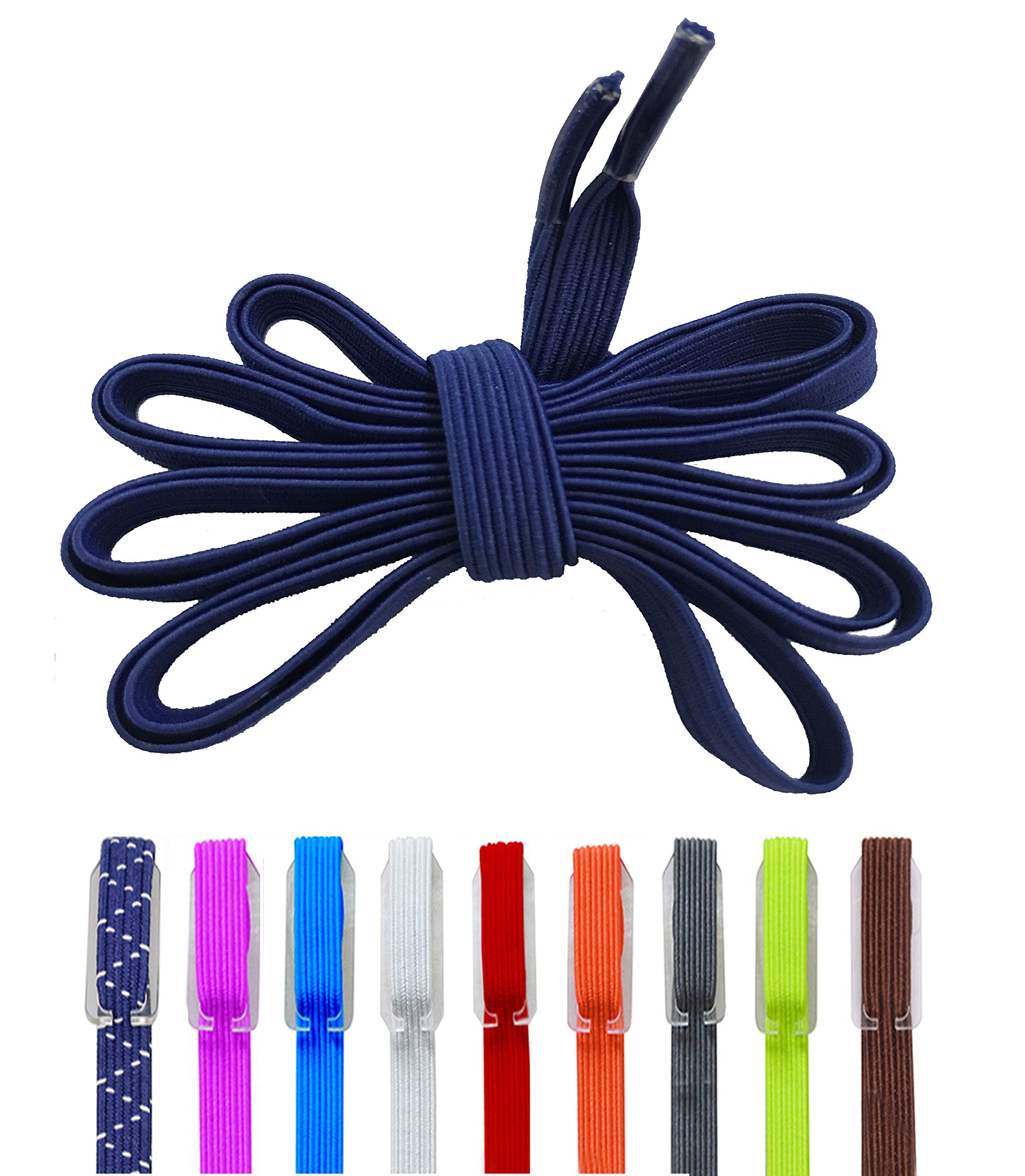 DBNo Tie Shoelace Elastic shoelace stretch shoe strings One Size Fits All Adult and Kids