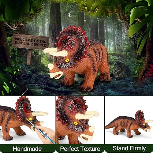 Miniatura 2 de Juguetes de dinosaurio gigante de 7 piezas para niños, juguetes de dinosaurios grandes para niños, juguetes realistas de dinosaurios gigantes para