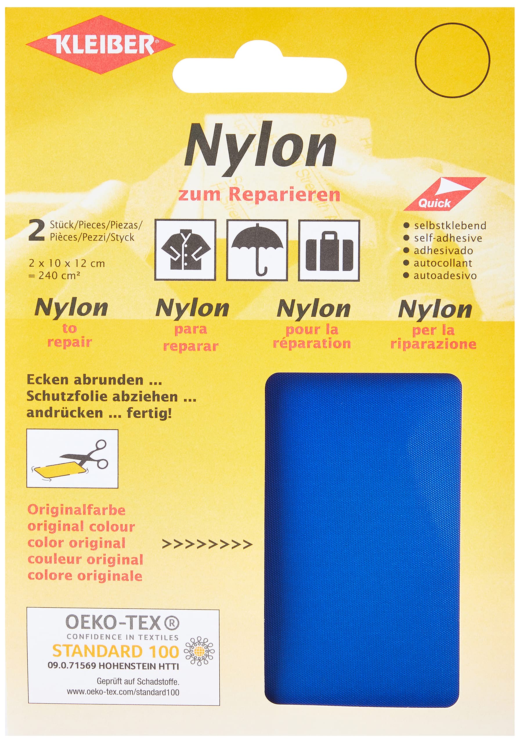 Kleiber Royal Blue Self Adhesive Nylon Repair Material,