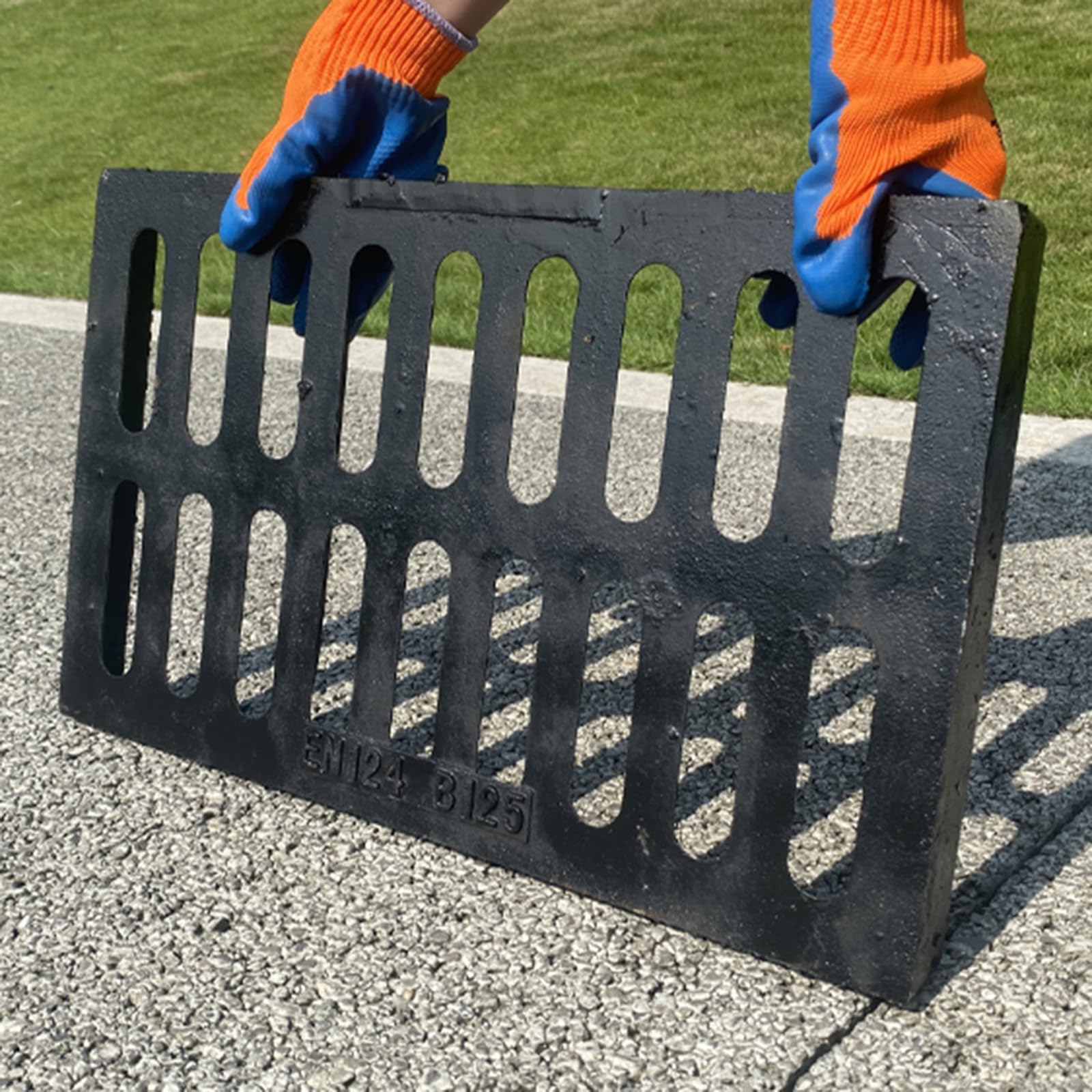 Unikicool Griglie Copertura Fognarie,Copertura Della Trincea,Fognarie Filtri Griglia Della Trincea,Design Antiscivolo,Anti-Intasamento,Griglia Di Scarico Per Prato,Giardini,Cortili,Garage