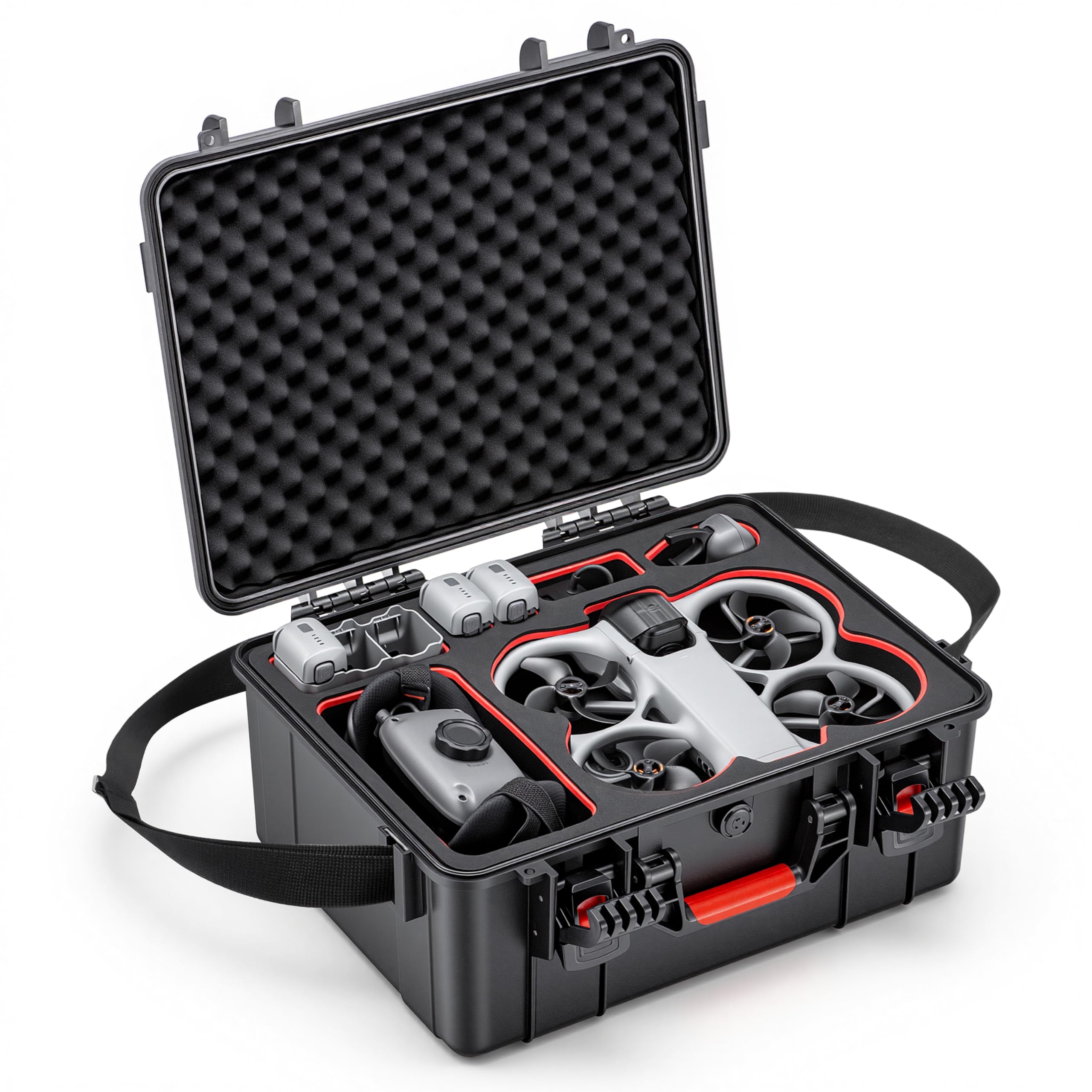 STARTRC Avata 360 Custodia, custodia rigida impermeabile per il trasporto per DJI Avata 360 Fly More Combo accessori per DJI RC 2/RC Motion 3 controller, occhiali N3, 6 batterie e hub caricabatterie