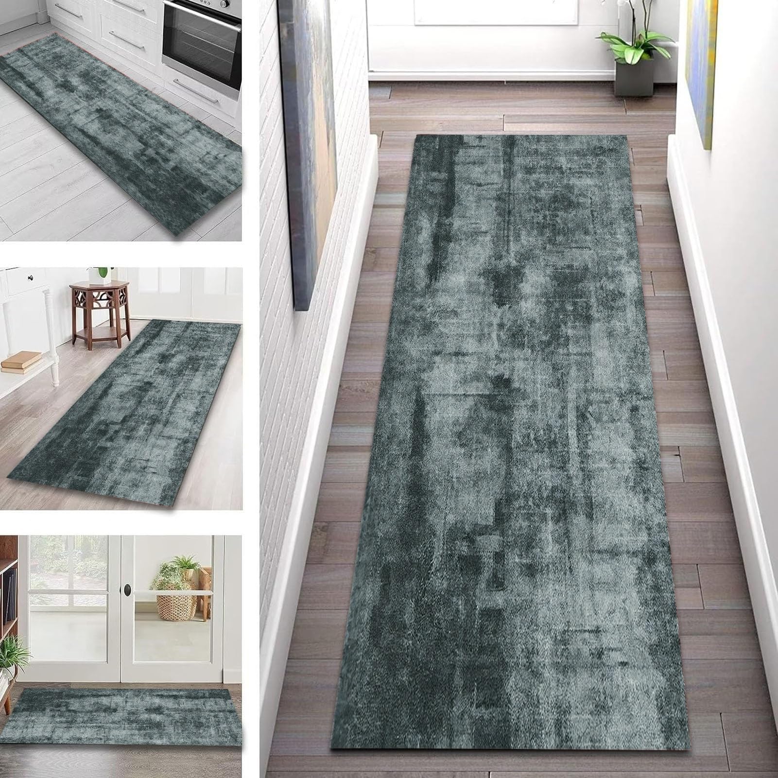 Tapis de couloir antidérapant violet pour entrée, longueur personnalisée, 100 cm à 6 m, tapis de cuisine durable et élégant - 80 x 150 cm