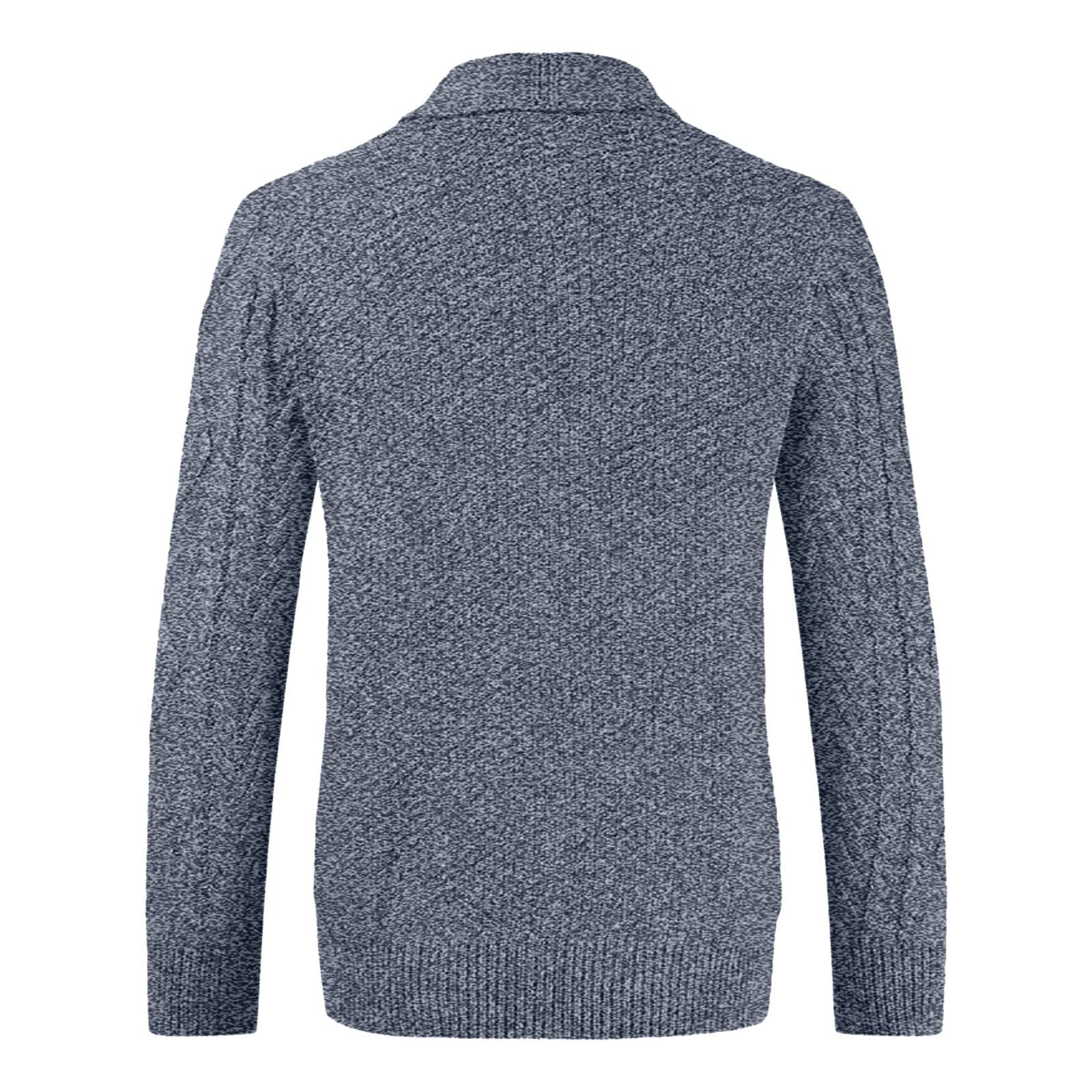 Cardigan De Lana Hombre, Chaqueta De Punto Hombre con Cuello En V Manga Larga Suéter De Punto con Botones Elegante Ajustado Cárdigan Ligero con Bolsillos para Otoño E Invierno