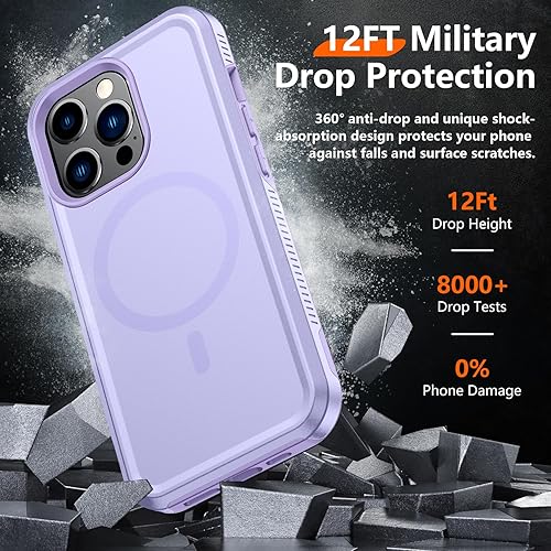 Miniatura 2 de Red2Fire - Funda magnética fuerte para iPhone 12 Pro Max de 6.7 pulgadas, compatible con MagSafe, protección contra caídas de grado militar,