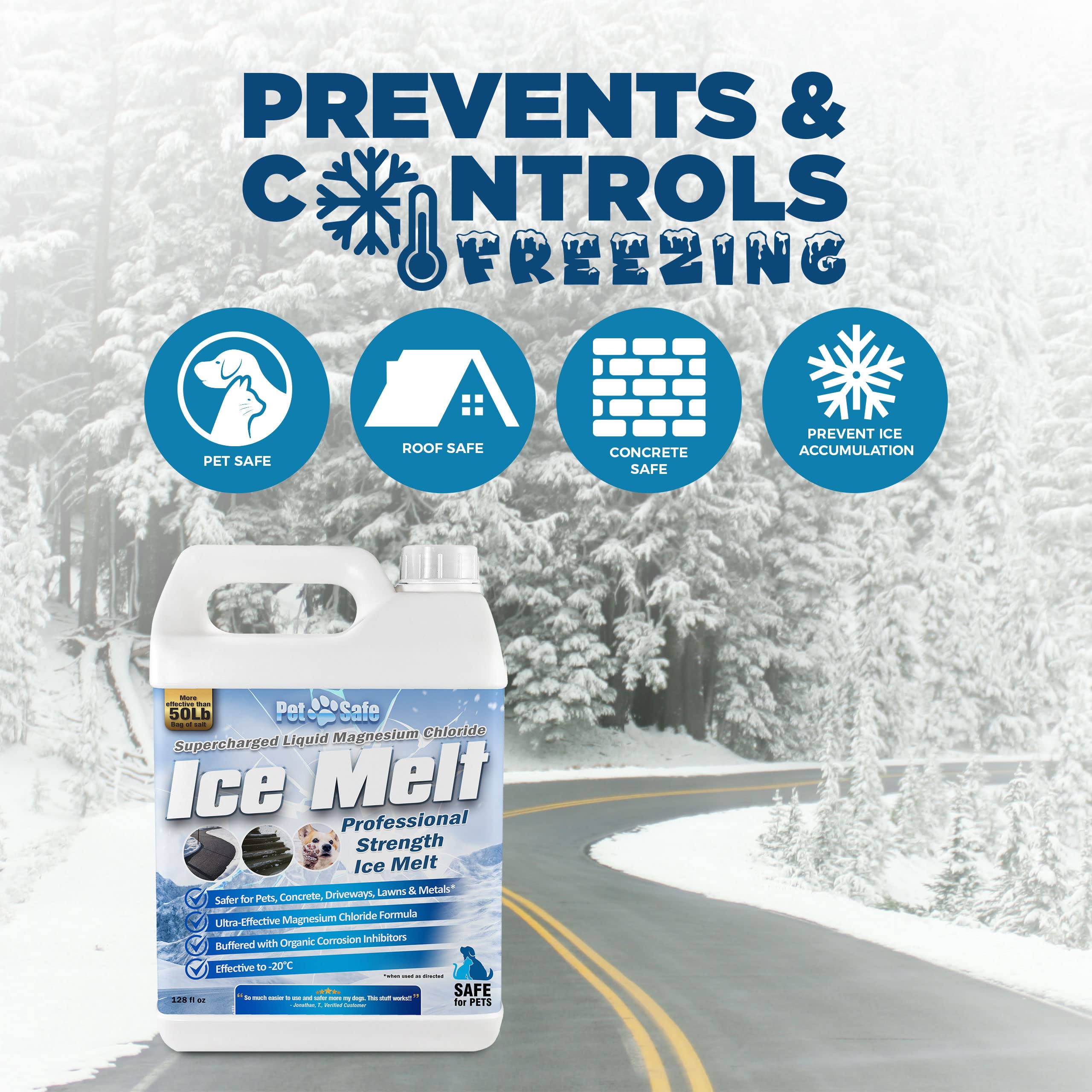 Pet Safe Ice Melt Deicer For Driveway, Magnesium Chloride Ice Melt, Deicer