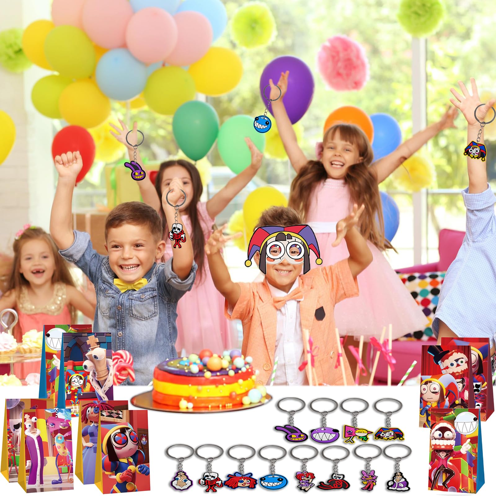 Kit Décoration Fête Magie 137 Pièces - Anniversaire Enfant Thème Sorcier - Sacs Cadeaux, Baguettes, Lunettes, Autocollants