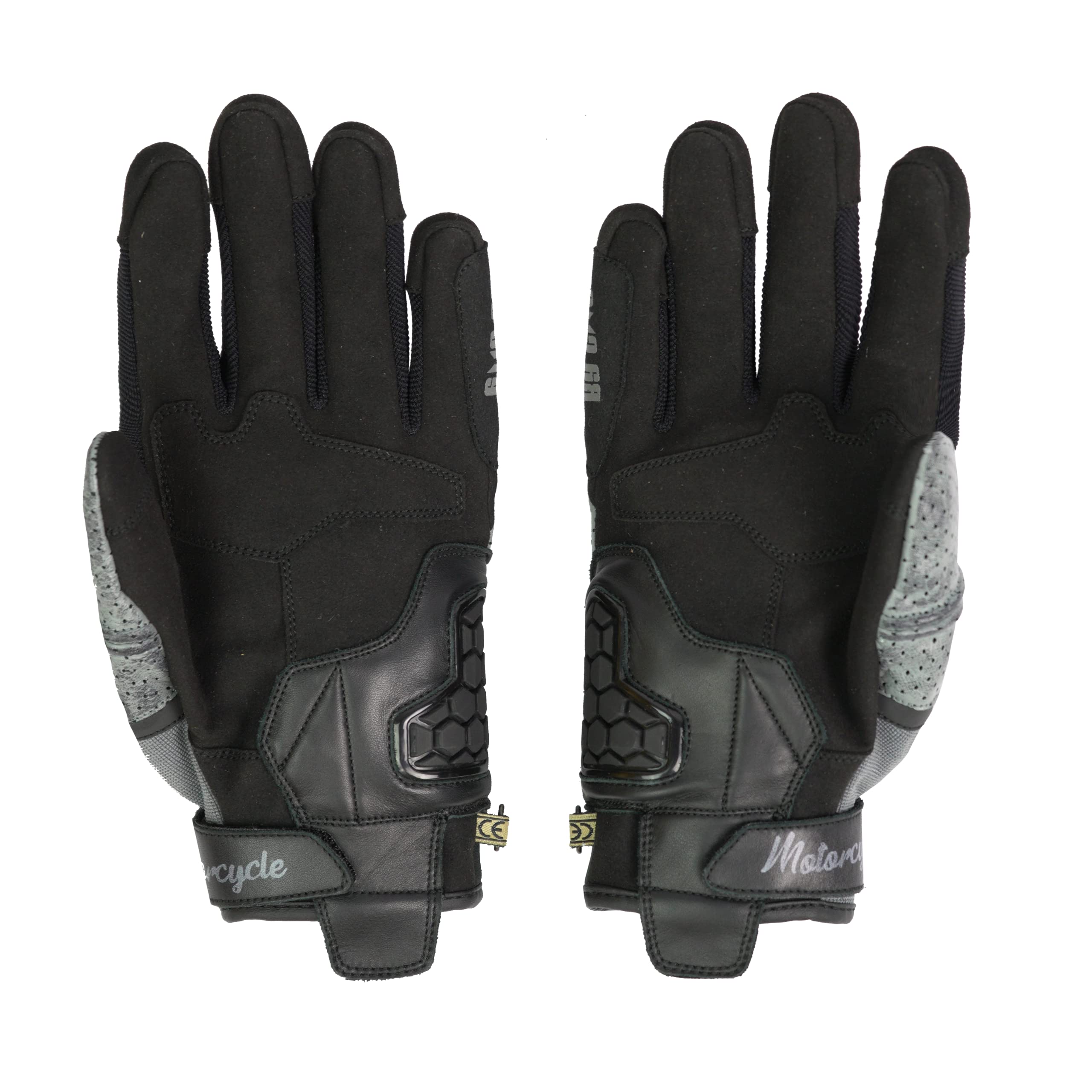 BY CITY | Guantes de Verano para Moto Tokio Man | Guantes de Piel Perforada | Protecciones Rígidas en Nudillos | Zonas Acolchadas | Refuerzo Antiabrasión en la Palma | Transpirables