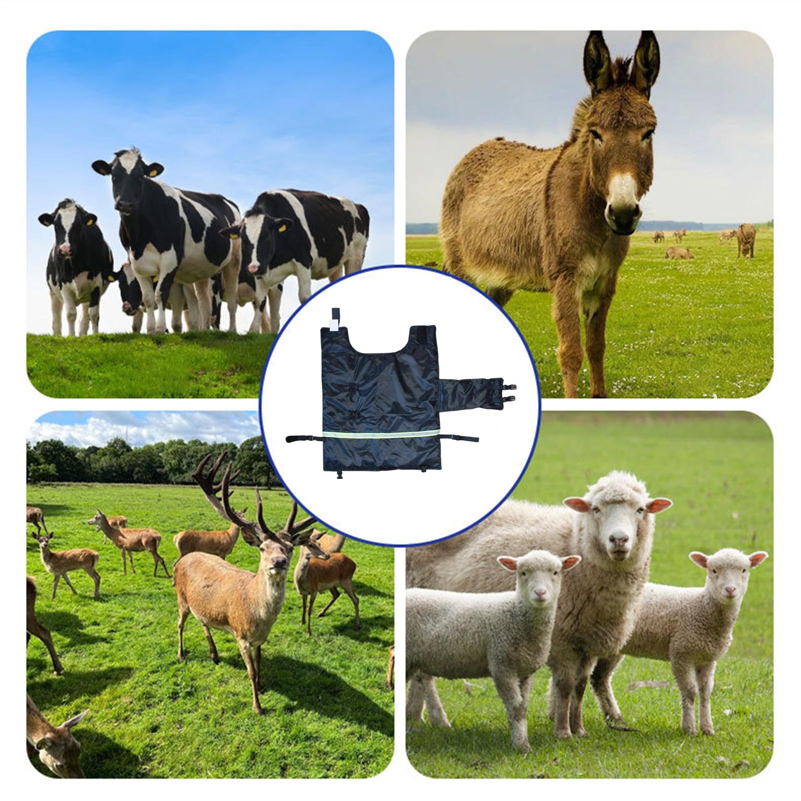 Chaquetas De Terneros A prueba de viento, Impermeable, Aislante, Térmico | Manta Abrigo Para Ganado Chaqueta Cortaviento Exterior Ganado Vacuno Ovino Caprino Caballos