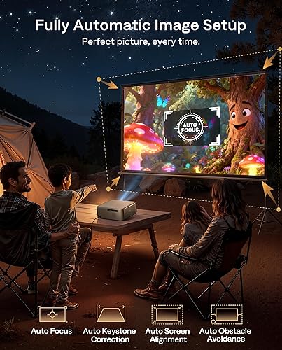 Miniatura 6 de Aurzen EAZZE D1 MAX - Proyector inteligente mejorado para Google TV compatible con 4K, ultra brillante, 1000 lúmenes ANSI, tecnología MEMC,