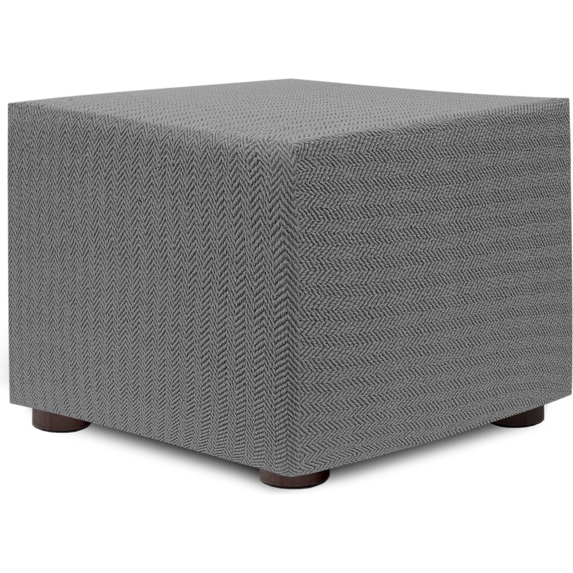 Housse pour pouf 40x40 carrée élastique et respirante écru