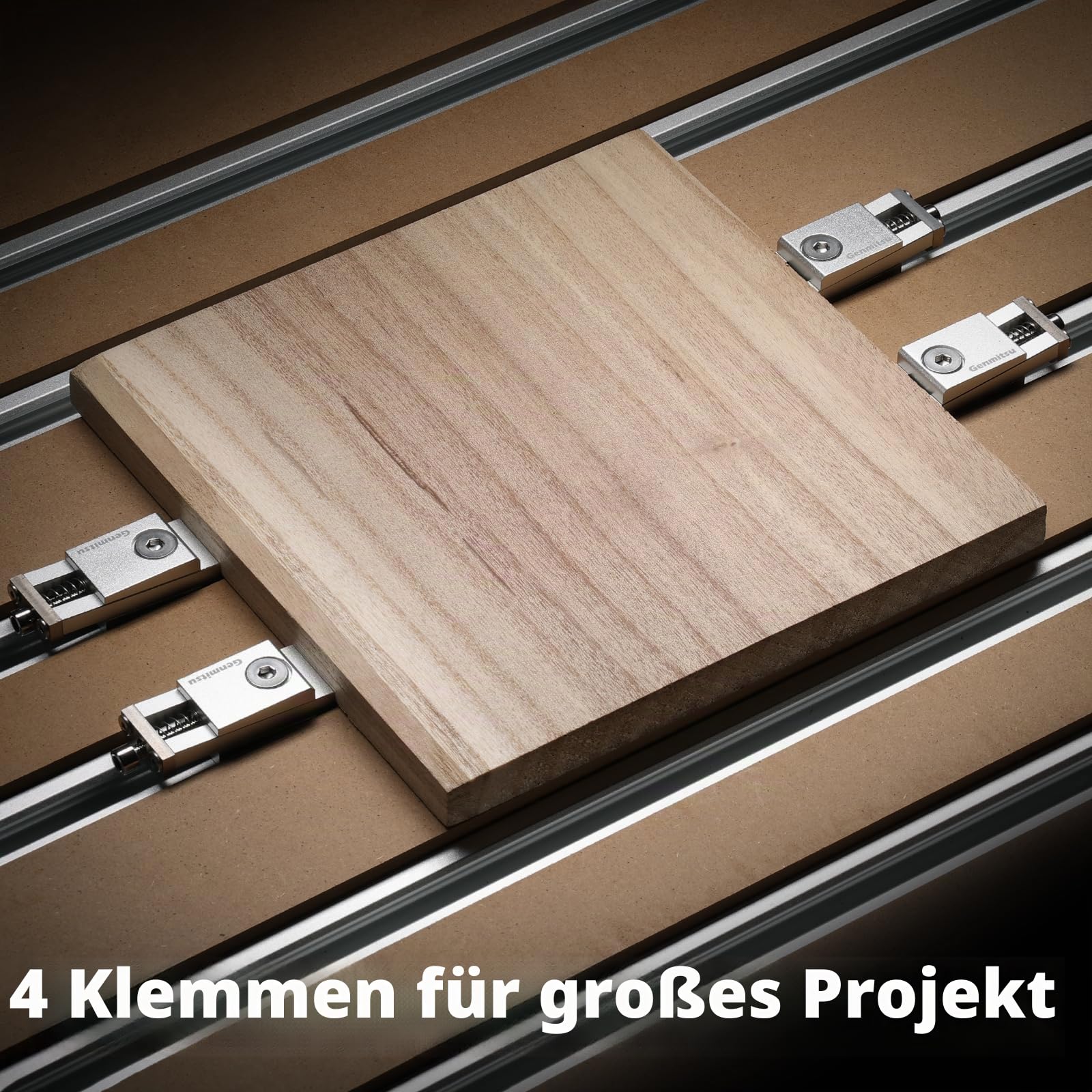 Genmitsu Cubiko CNC-Fräsmaschine mit T-Track Mini-Schraubstock-Set, intelligente Höhenkartenmessung zum Fräsen von Leiterplatten, geeignet für Weichmetall, Holz, WLAN- und APP-Unterstützung