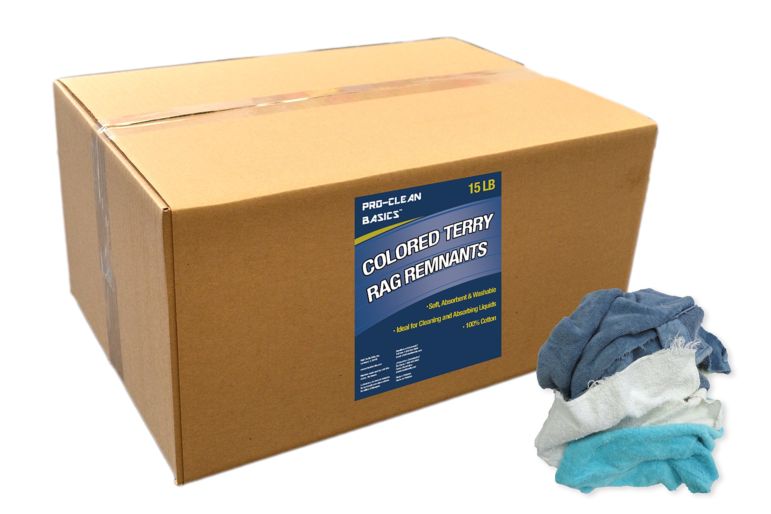 Colored Terry Cloth Rags: 15 lb. Box