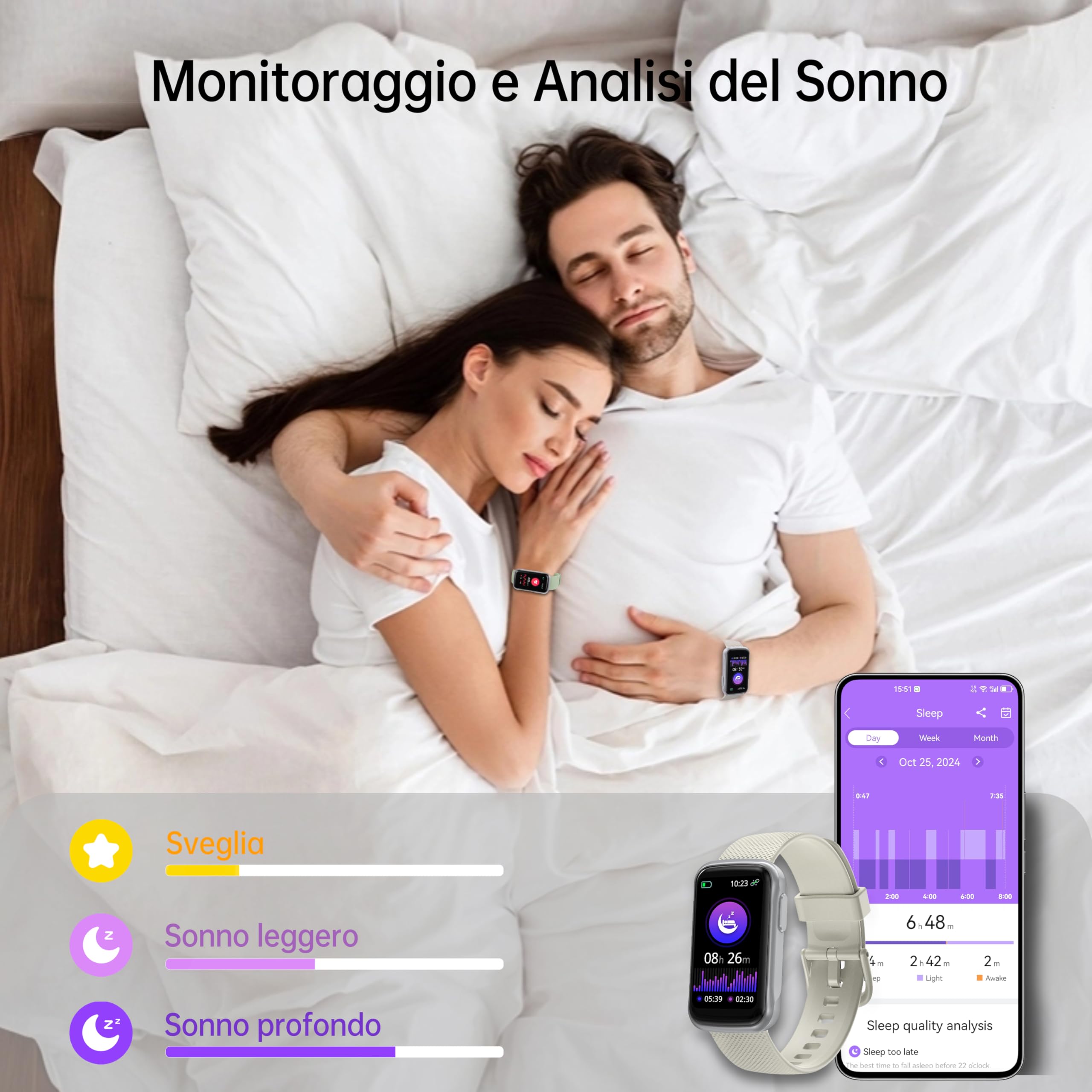 OUKITEL Smartwatch Donna Uomo, Due Cinghie 1.47” HD Orologio Smartwatch, 24+ Modalità Sportive Smart watch con Sonno/SpO2/24H Cardiofrequenzimetro, Impermeabile IP68 Fitness Tracker per Android iOS