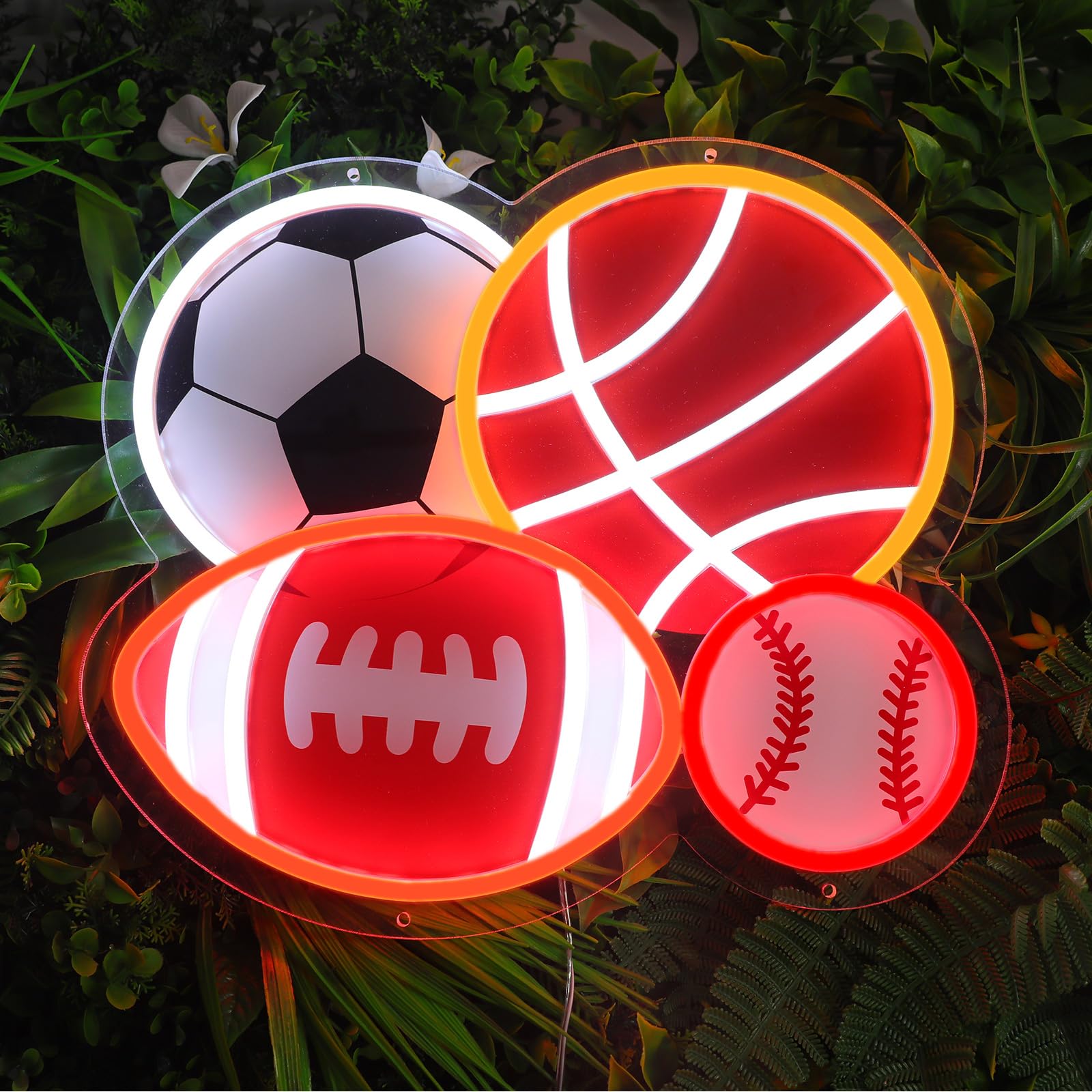 ENUOLI Ball Neon Signs - Sports Neon Light Wall Decor for Boys Room