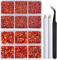 Vista 88 de Bymitel Hotfix - Gemas redondas de diamantes de imitación de cristal para manualidades, mezcla de 6 tamaños con kit de lápiz de cera, negro