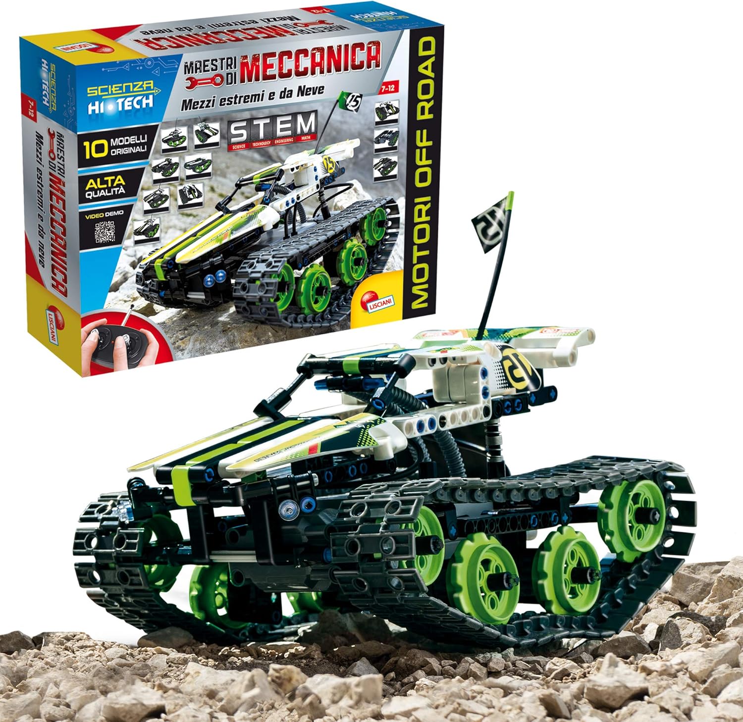 Liscianigiochi Science Hi Tech Mechanical Masters Kit box and assembled vehicle
