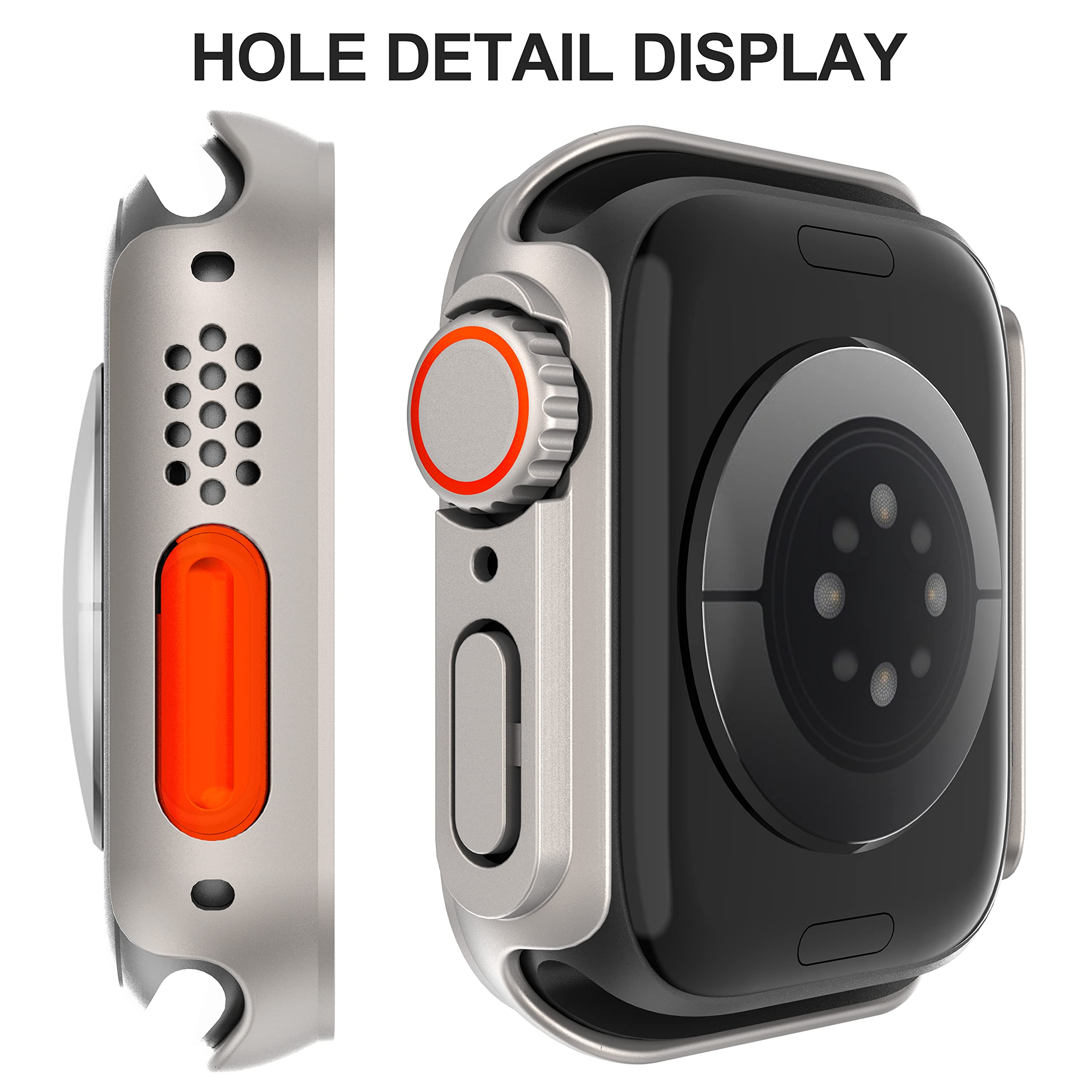 Apple Watch チタニウム 45mmケース Amazon.com: Suoman Apple Watch 45mm Screen Protector Case