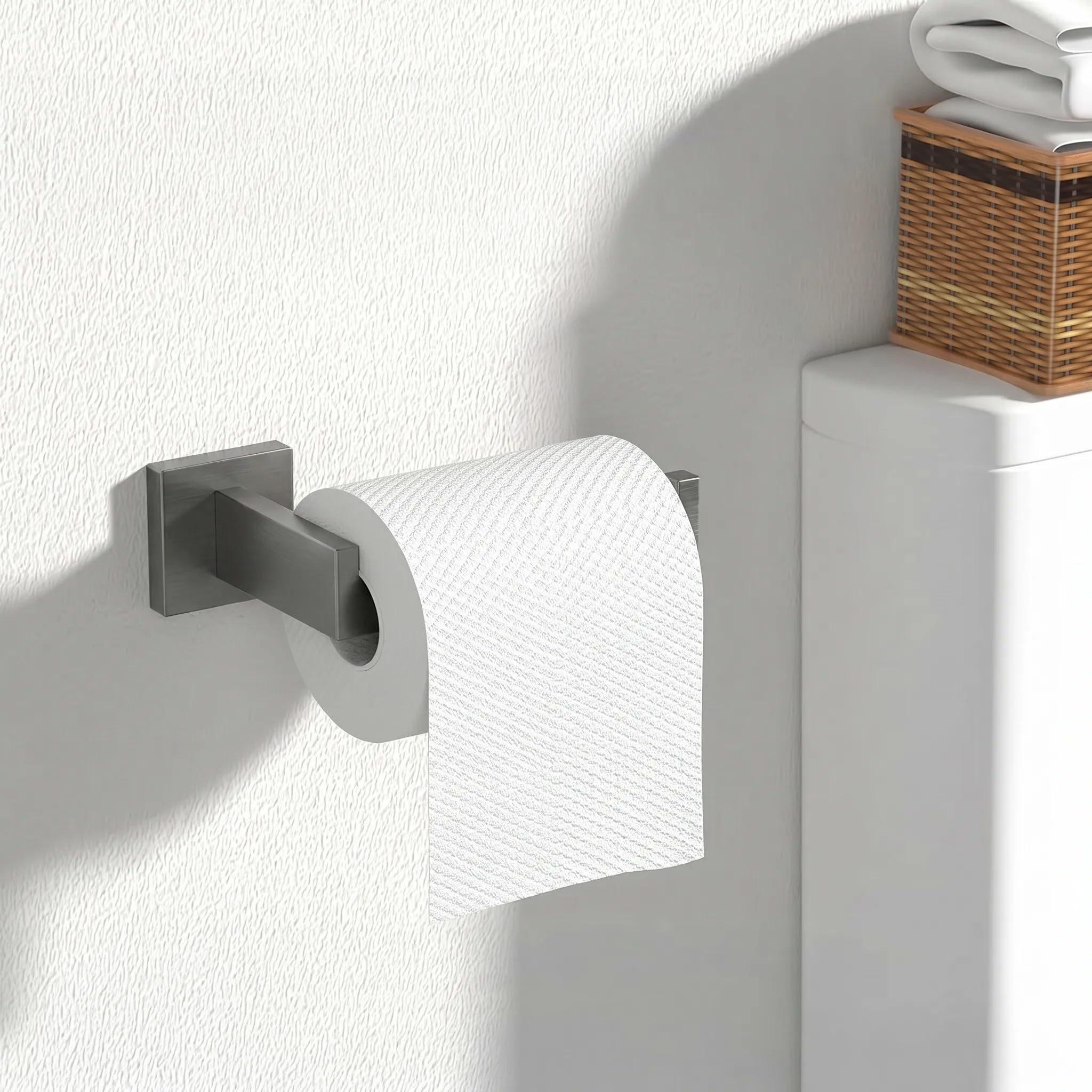 Rea - Juego de Perchas de baño Rio 4 Piezas - Titanio - Metal - 10 x 10 x 10 cm