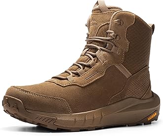 NORTIV 8 Men's Waterproof Tactical Work Boots Cushion Sole Lightweight Leather Combat Boots with Arch Support Non-Slip Military Motorcycle Hiking Boots HydroRange